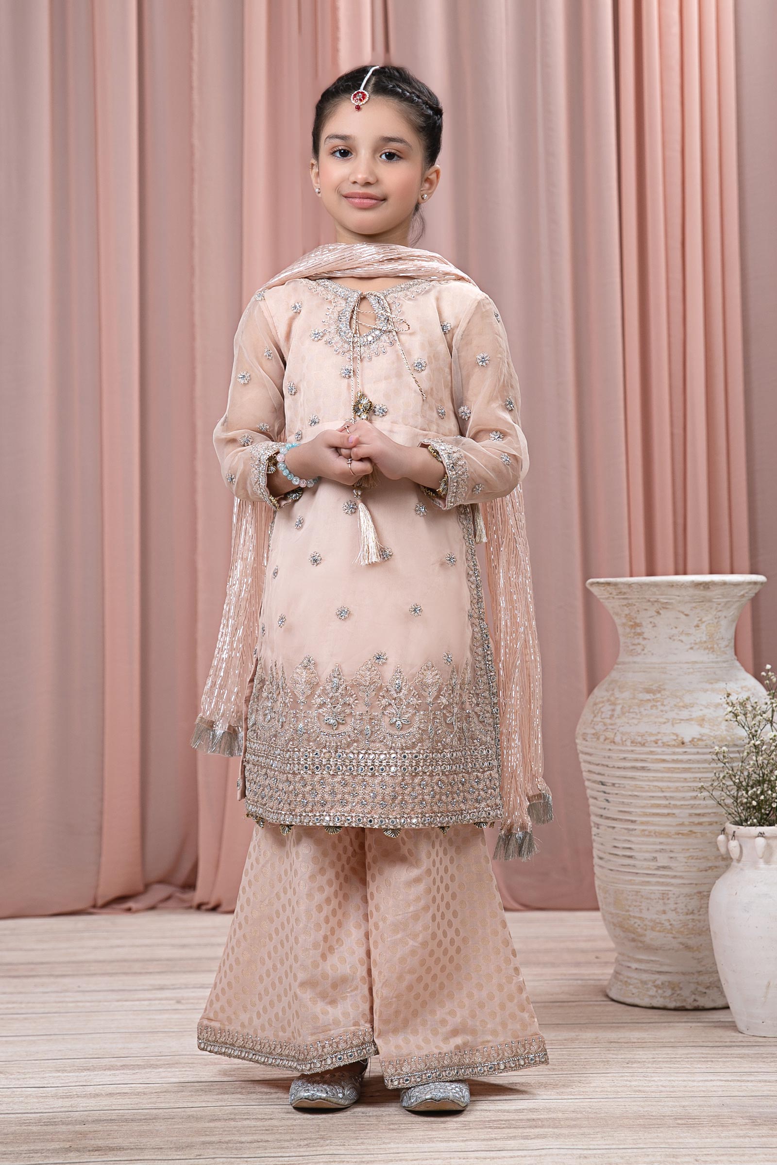 3 Piece Embroidered Organza Suit | MKS-EF24-25 – Maria.B. Designs (AE)