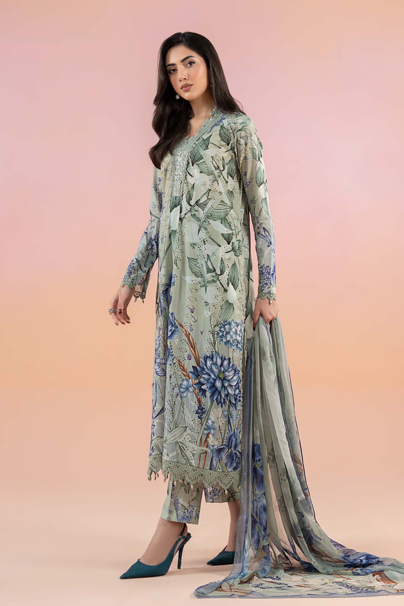 3 Piece Printed Lawn Suit | MPS-2502-B