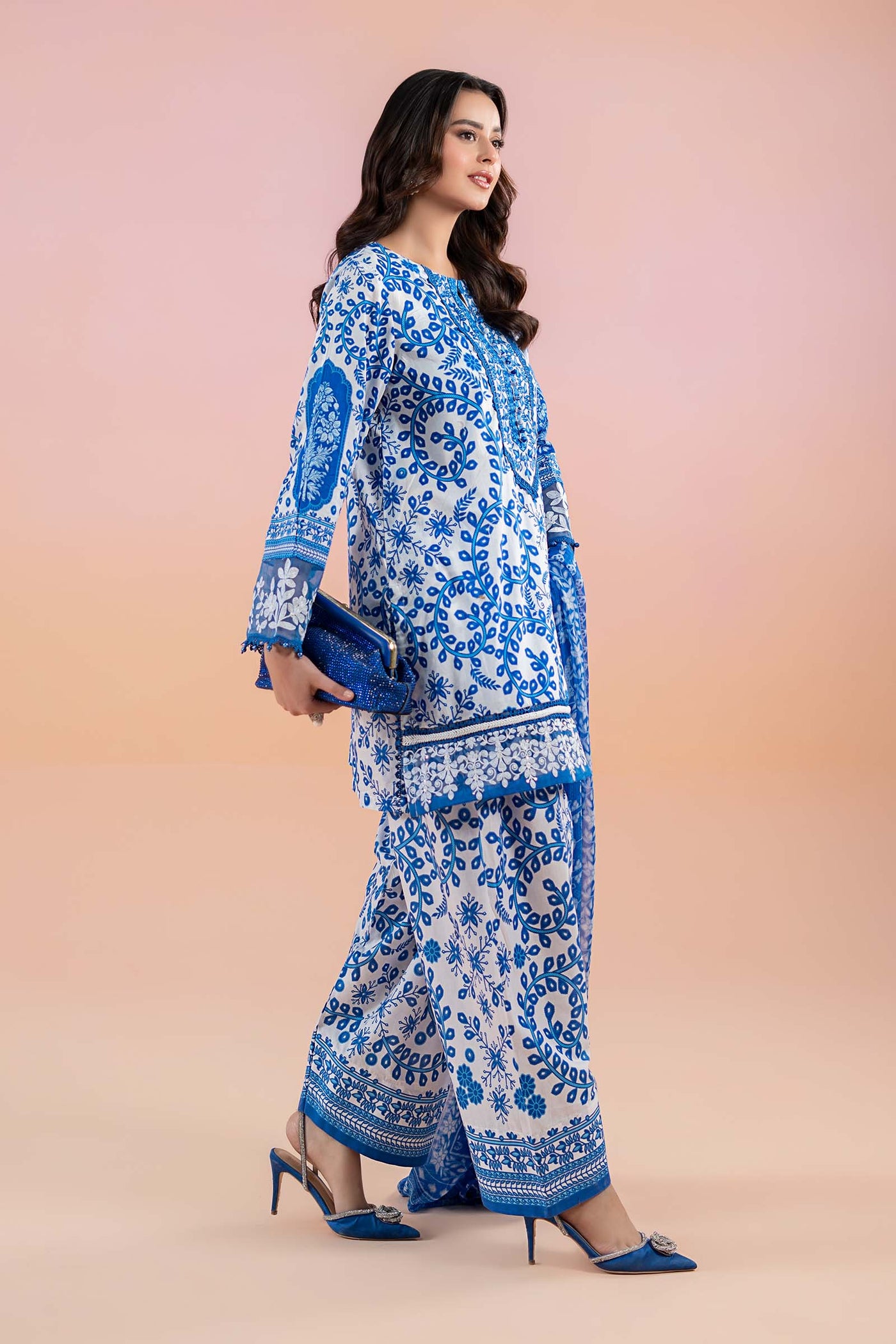 3 Piece Printed Lawn Suit | MPS-2504-B