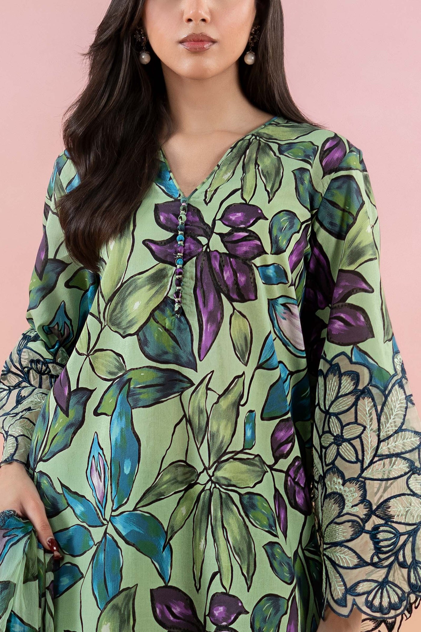 3 Piece Printed Lawn Suit | MPS-2505-B