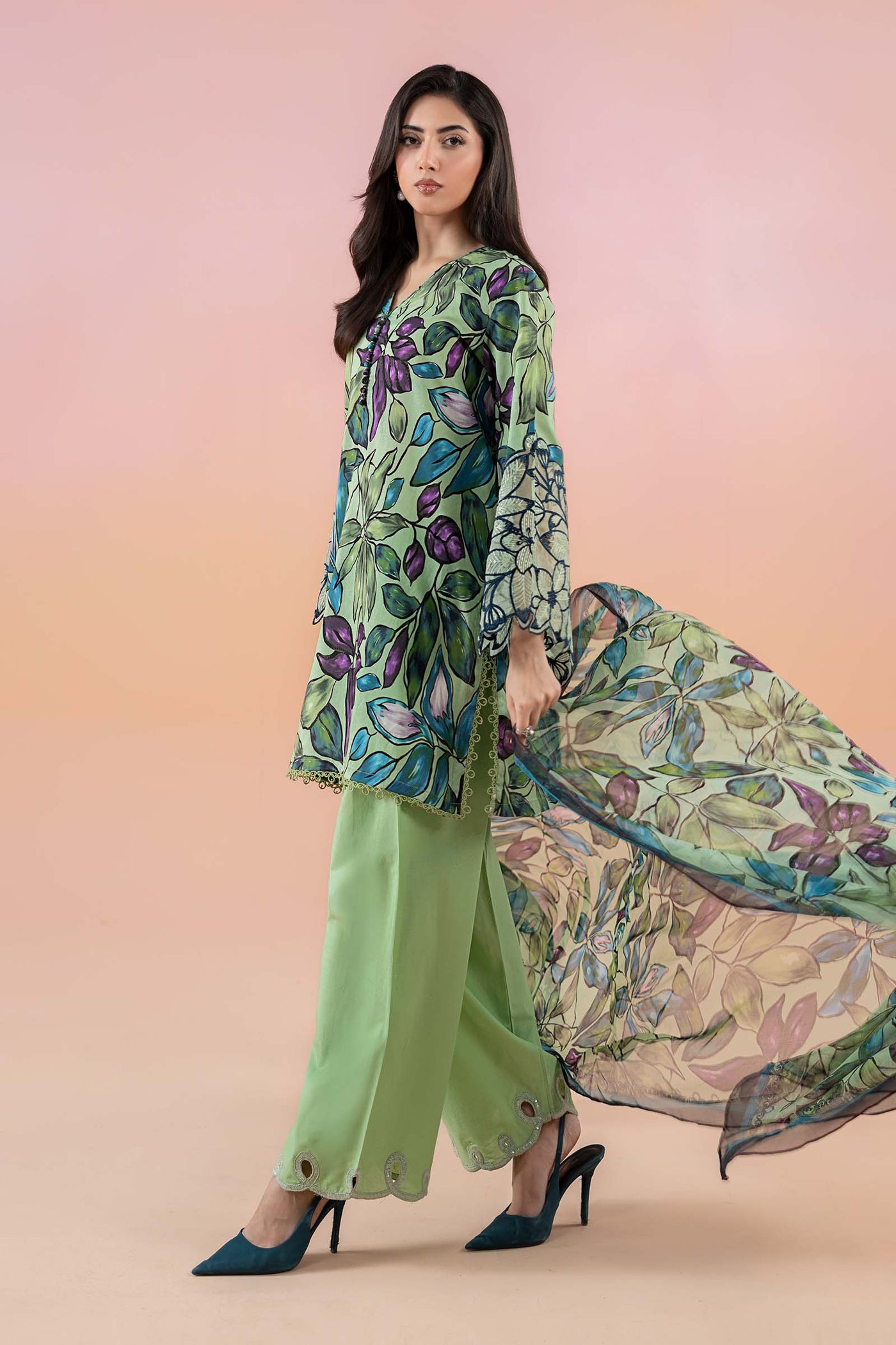 3 Piece Printed Lawn Suit | MPS-2505-B