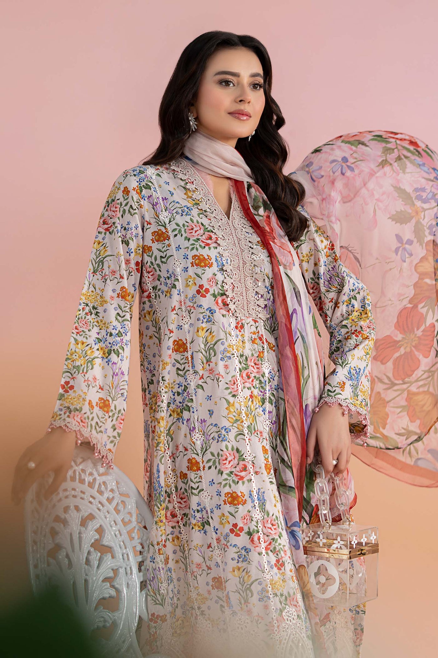 3 Piece Printed Lawn Suit | MPS-2507-A