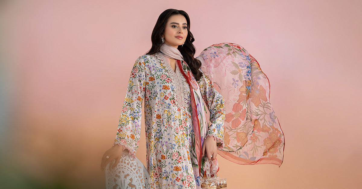 3 Piece Printed Lawn Suit | MPS-2507-A