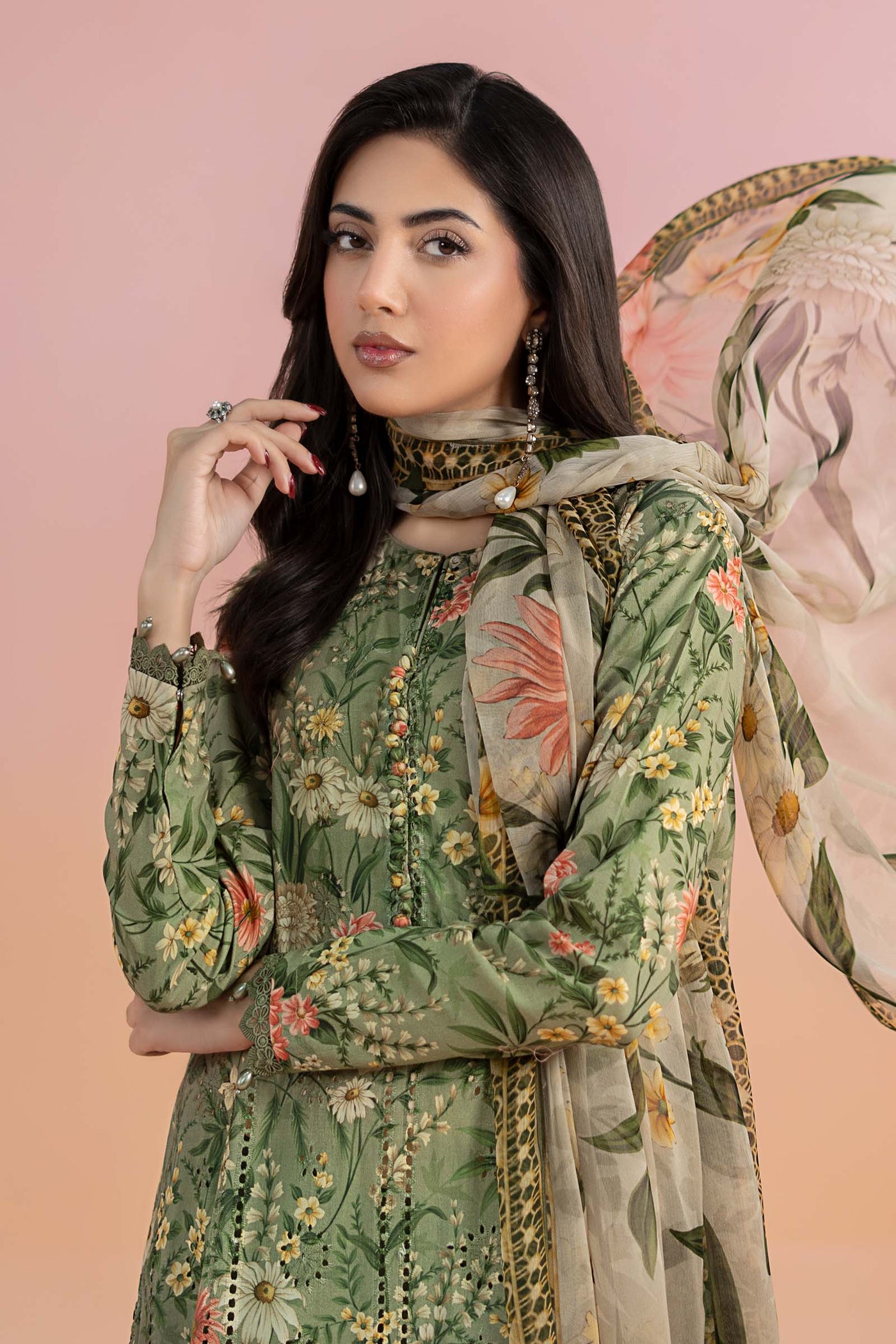 3 Piece Printed Lawn Suit | MPS-2508-B