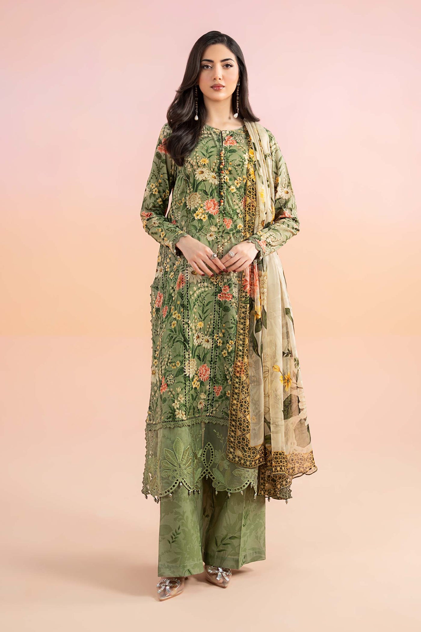 3 Piece Printed Lawn Suit | MPS-2508-B