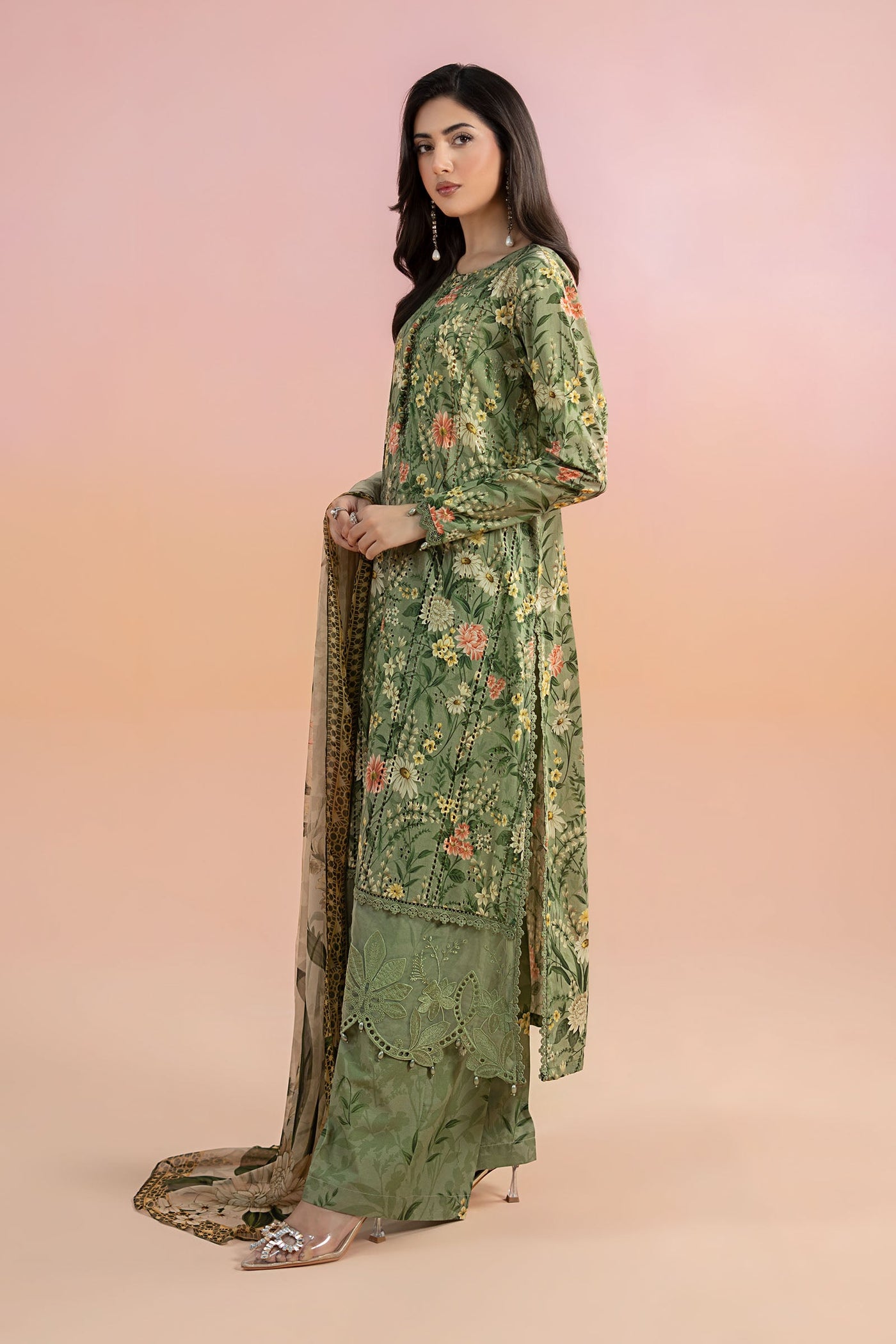 3 Piece Printed Lawn Suit | MPS-2508-B