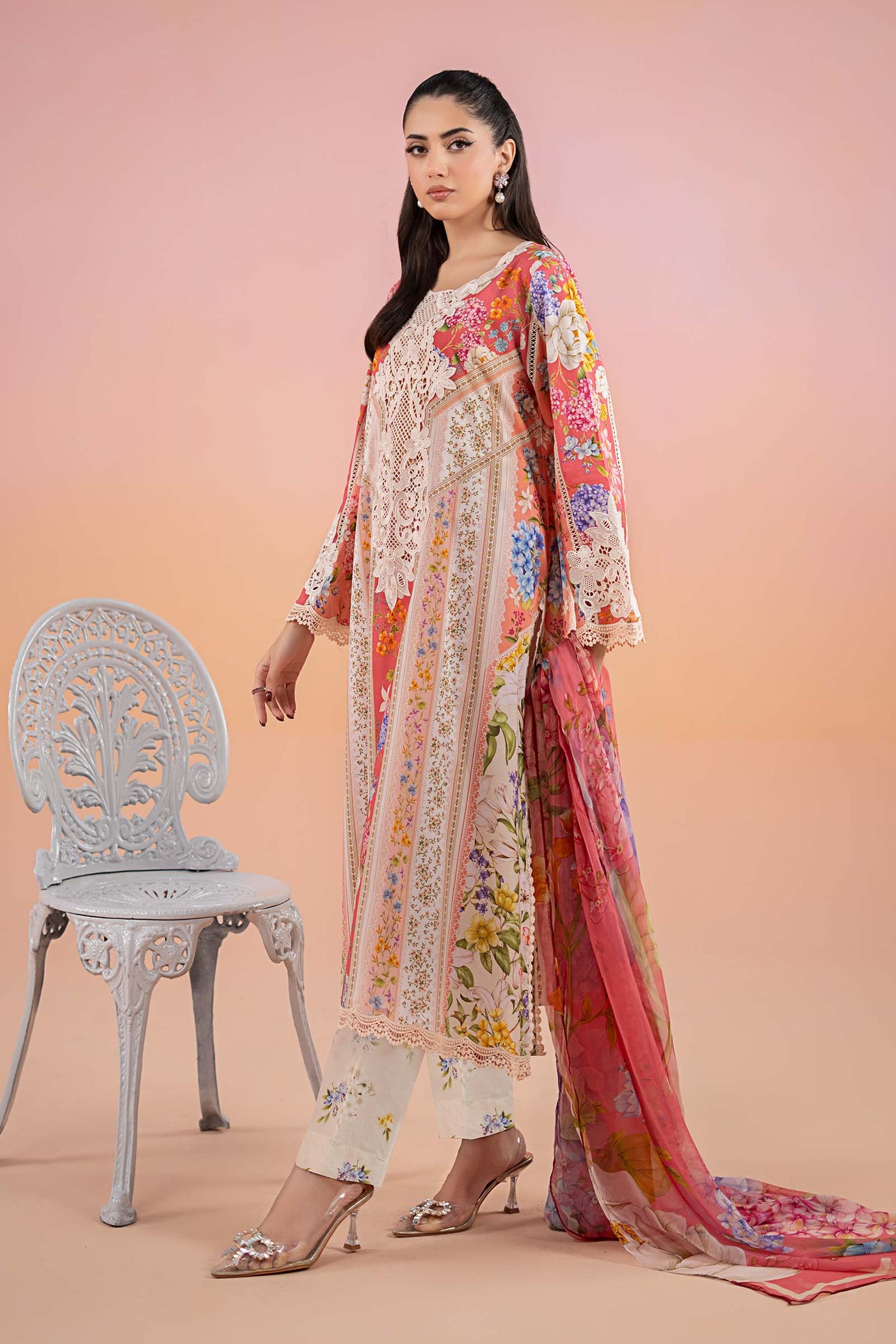 3 Piece Printed Lawn Suit | MPS-2509-B