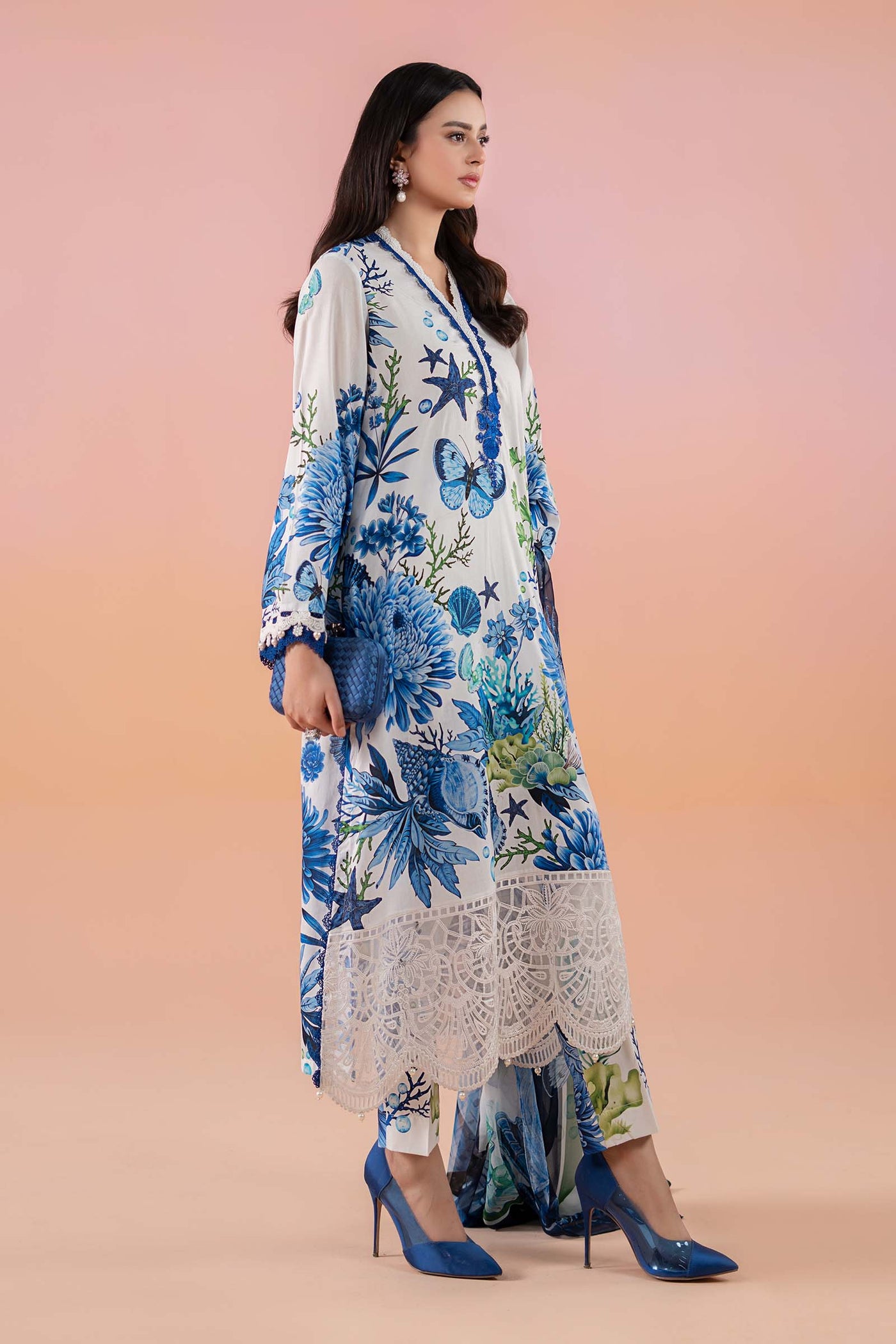 3 Piece Printed Lawn Suit | MPS-2510-B