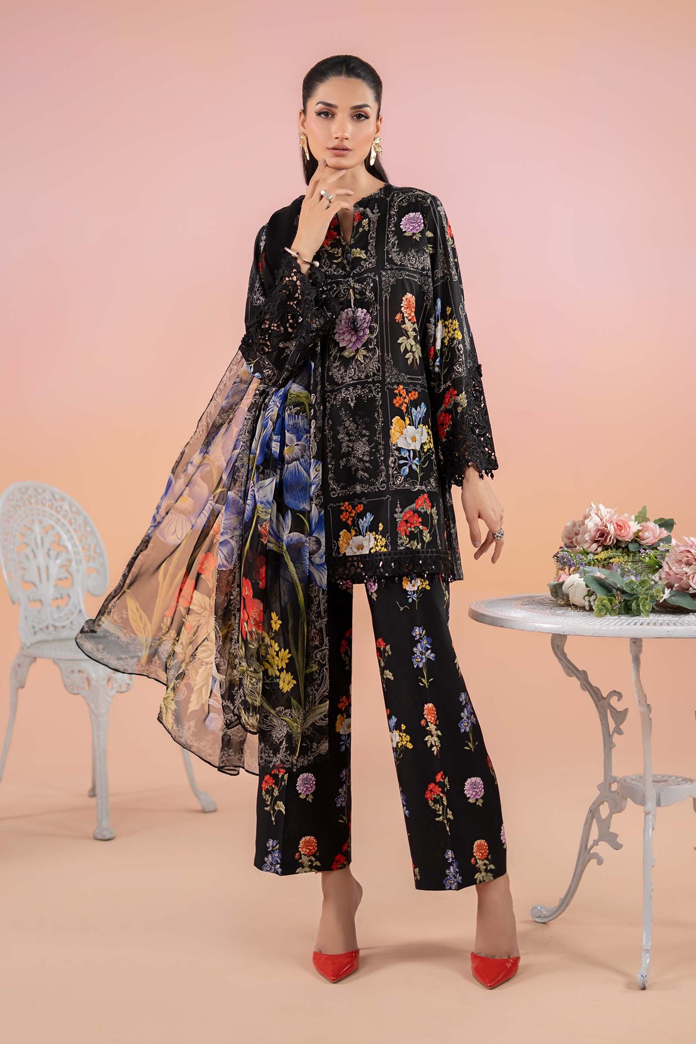 3 Piece Printed Lawn Suit | MPS-2511-B