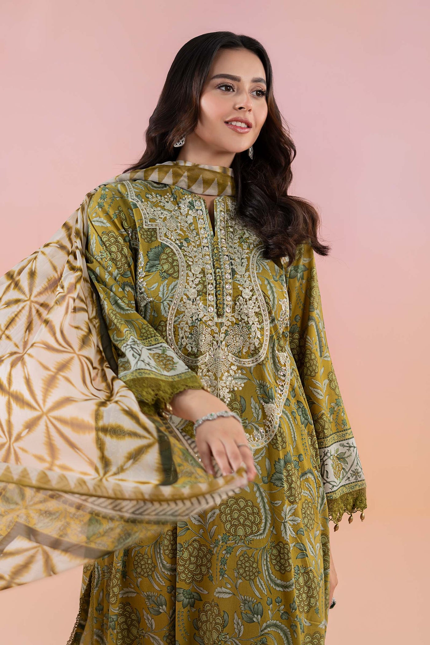 3 Piece Printed Lawn Suit | MPS-2513-B