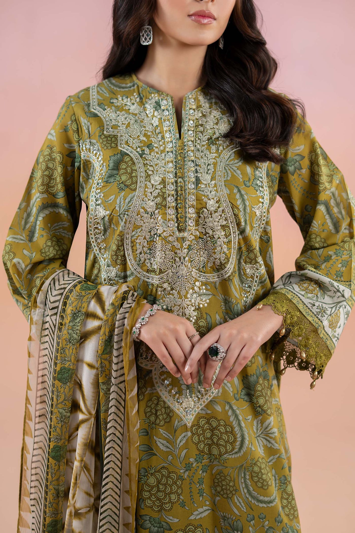 3 Piece Printed Lawn Suit | MPS-2513-B