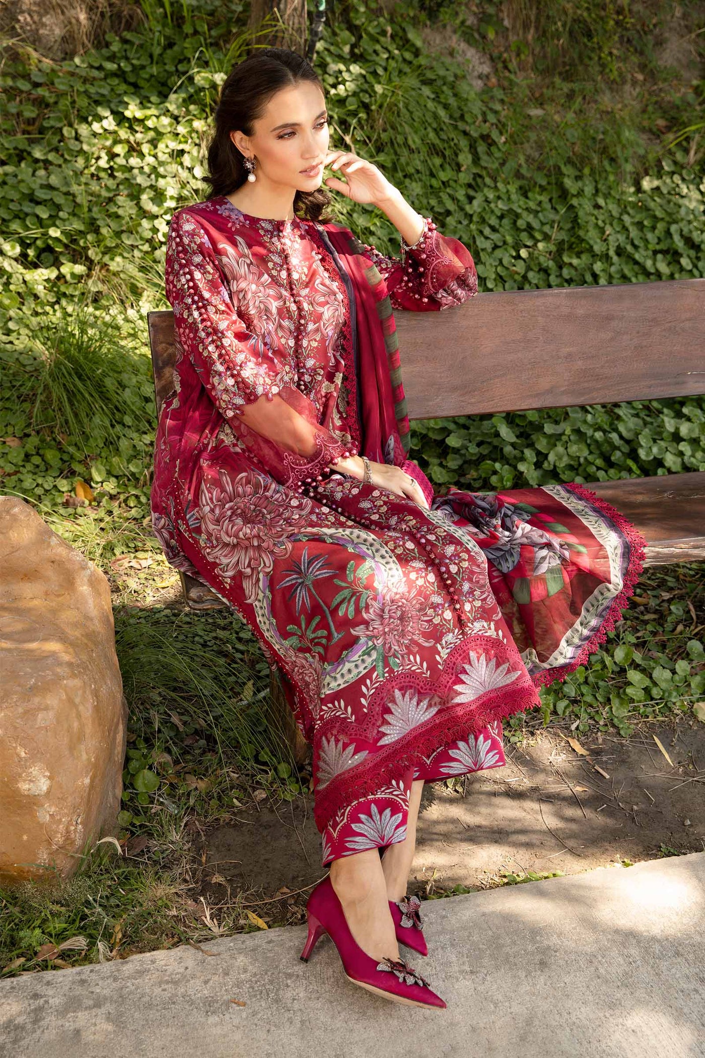 3 Piece Unstitched Printed Lawn Suit | MPT-2514-B