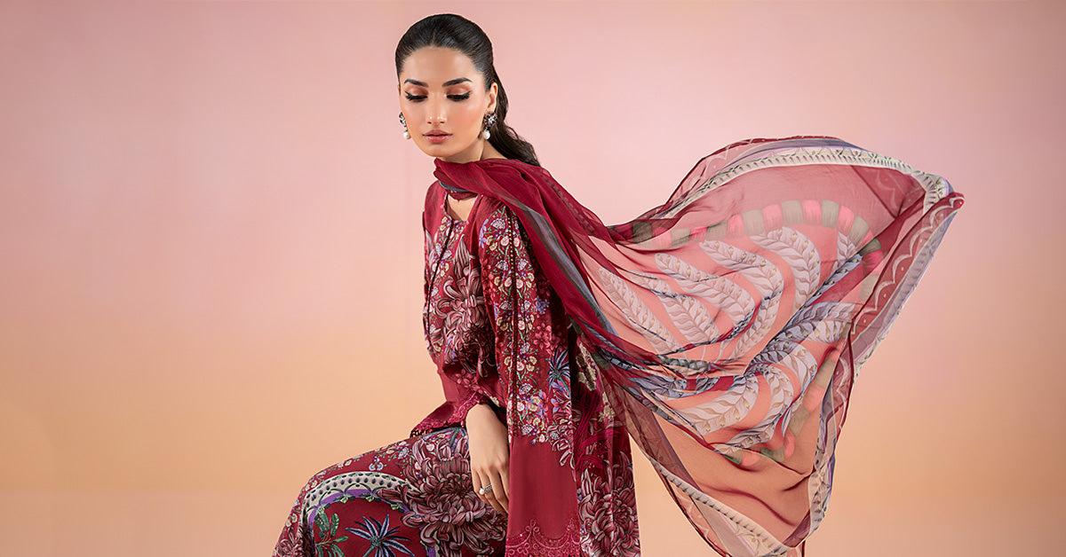 3 Piece Printed Lawn Suit | MPS-2514-B