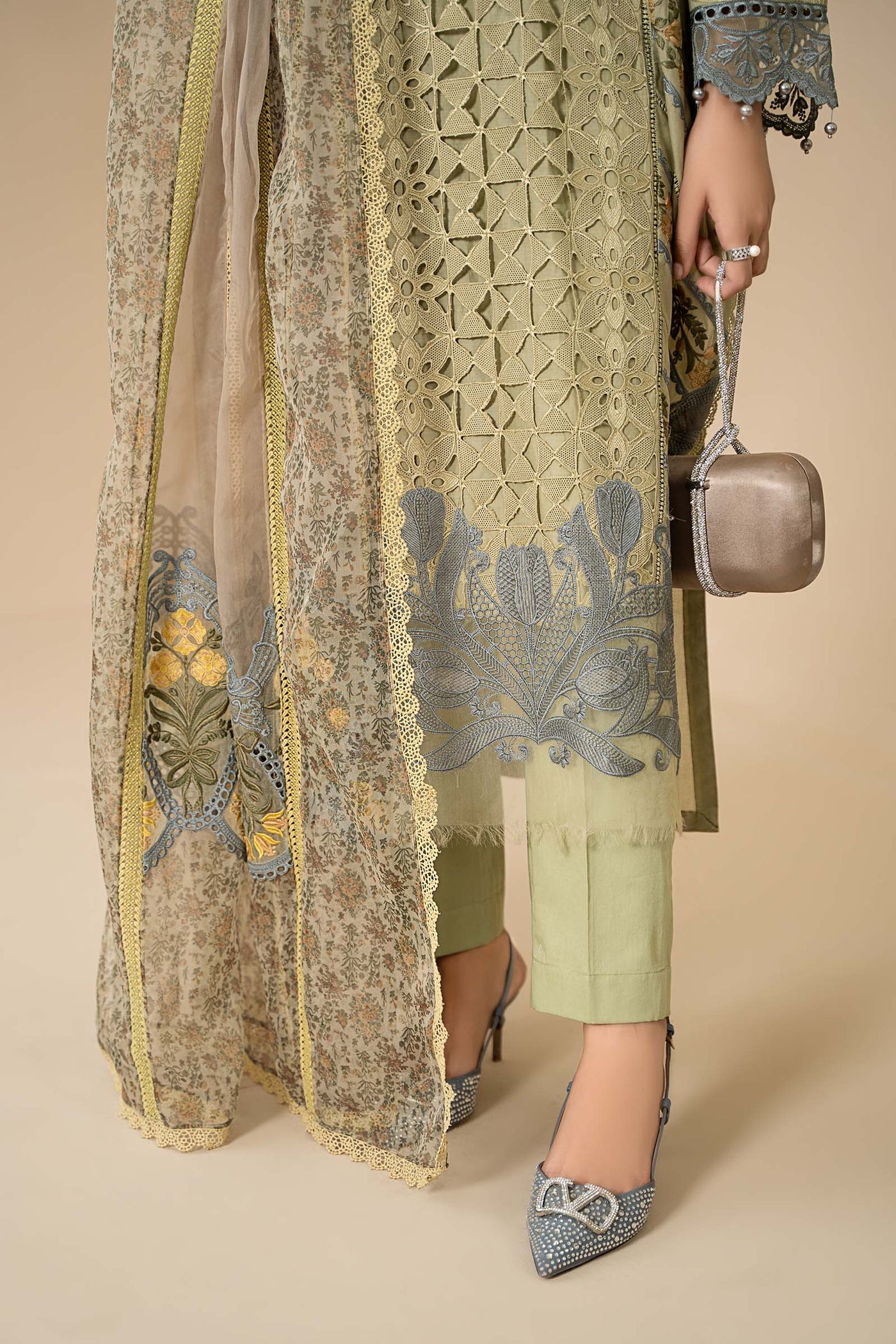 3 Piece Embroidered Lawn Suit | ELS-24-10