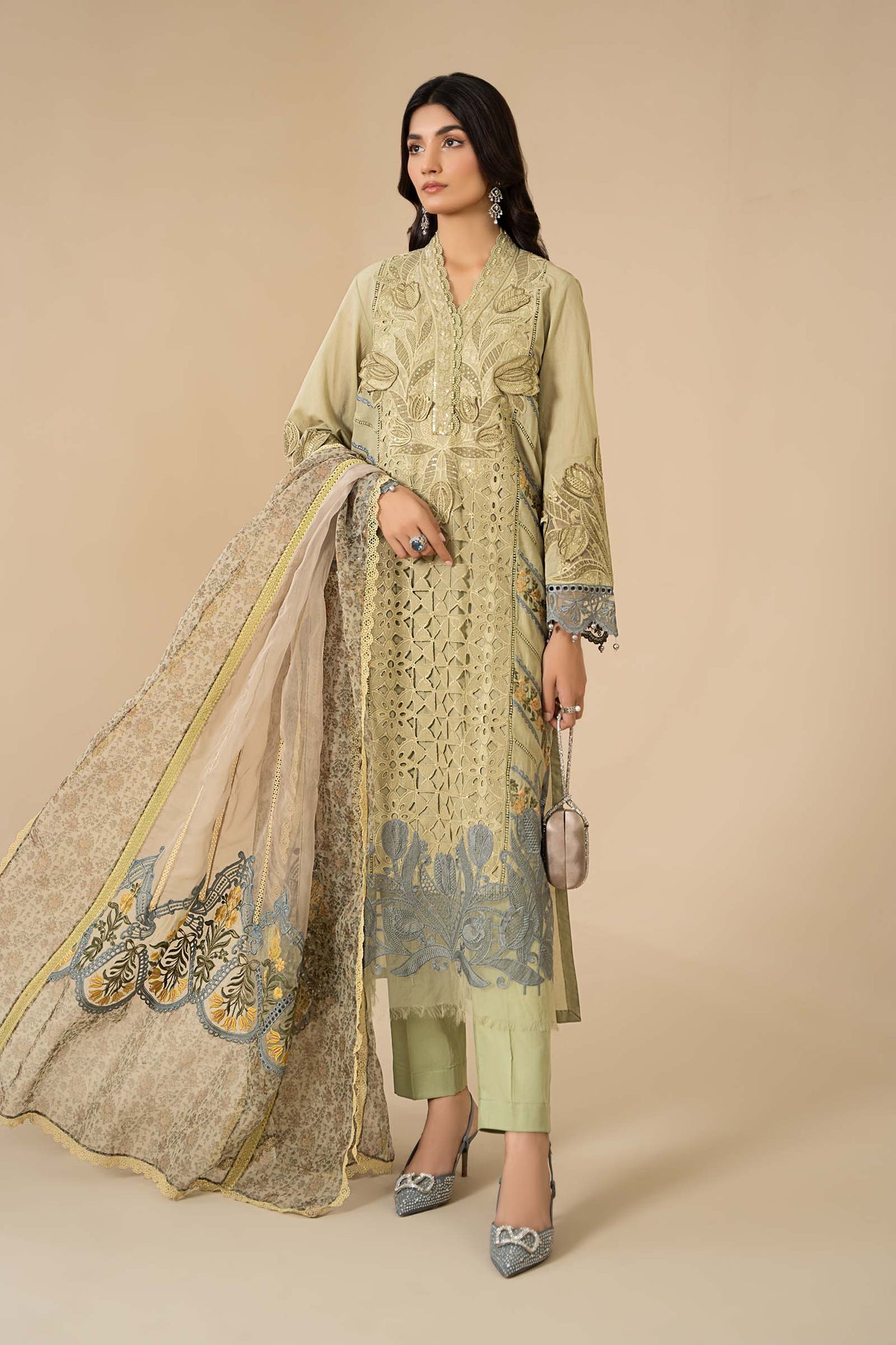 3 Piece Embroidered Lawn Suit | ELS-24-10