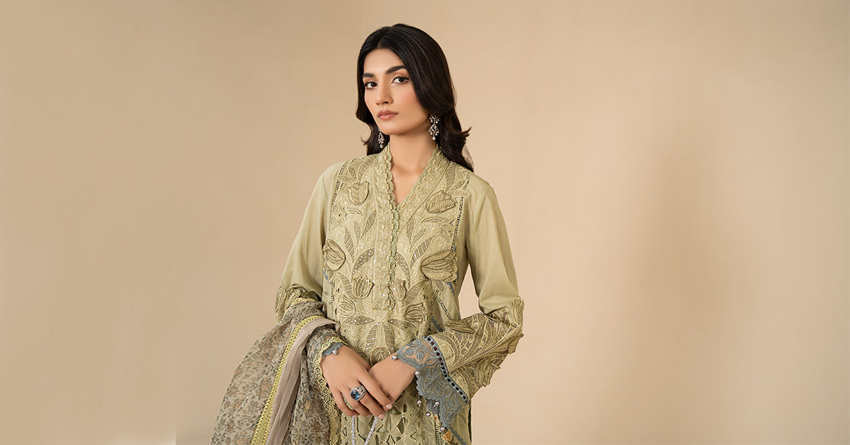 3 Piece Embroidered Lawn Suit | ELS-24-10