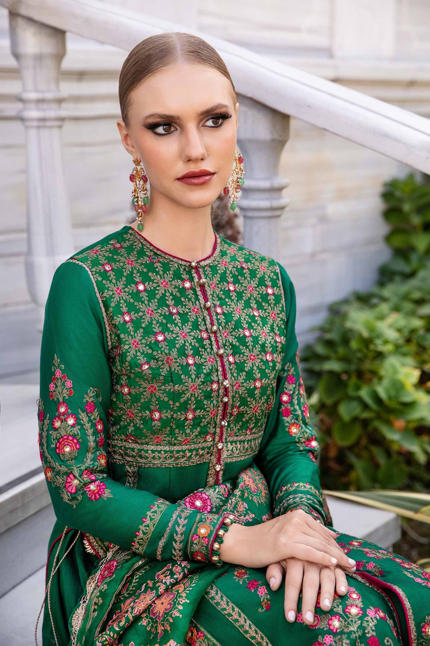 Unstitched Embroidered Cotton Satin Suit | CST-811