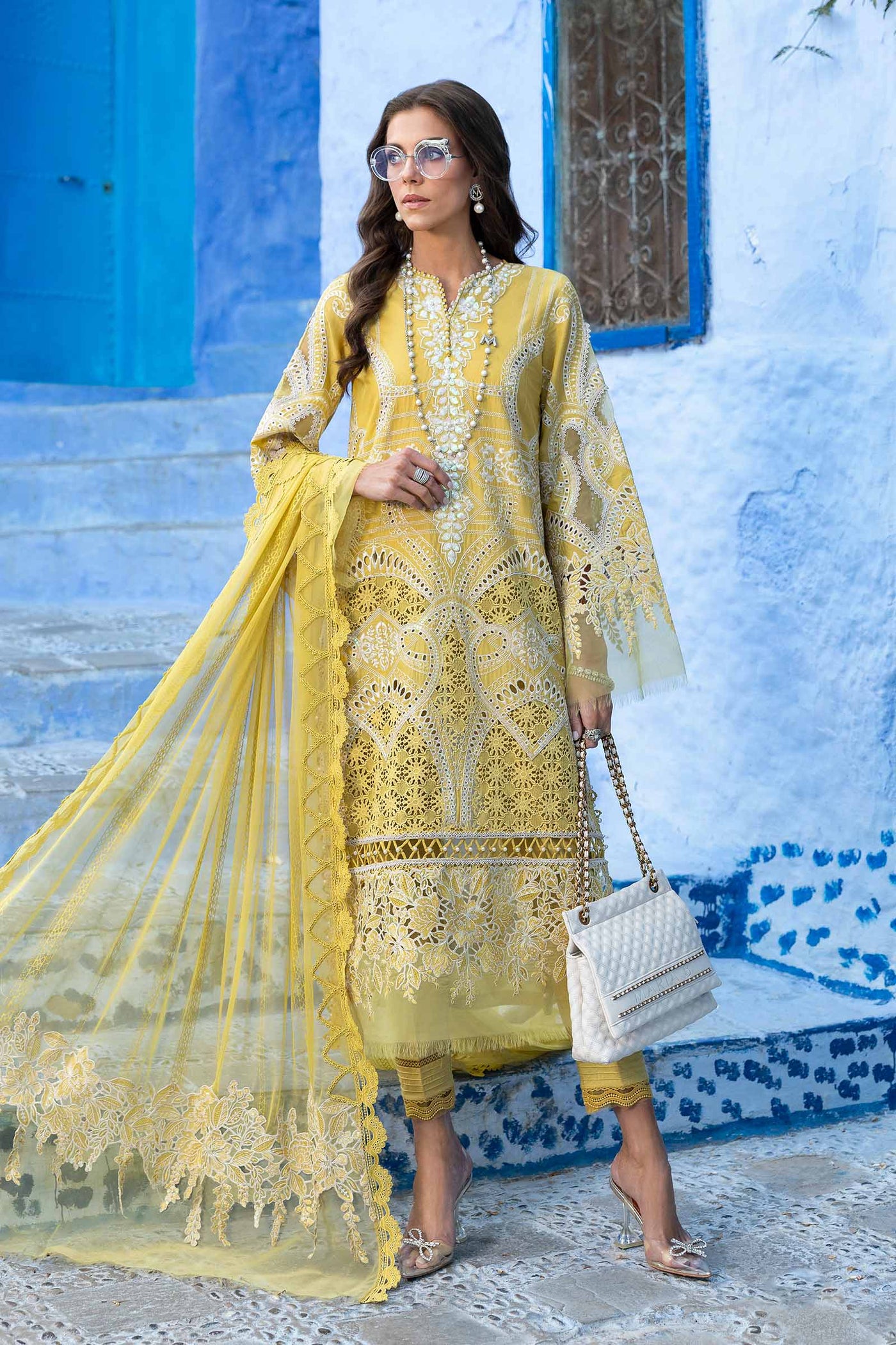 3 Piece Unstitched Embroidered Lawn Suit | D-2512-A