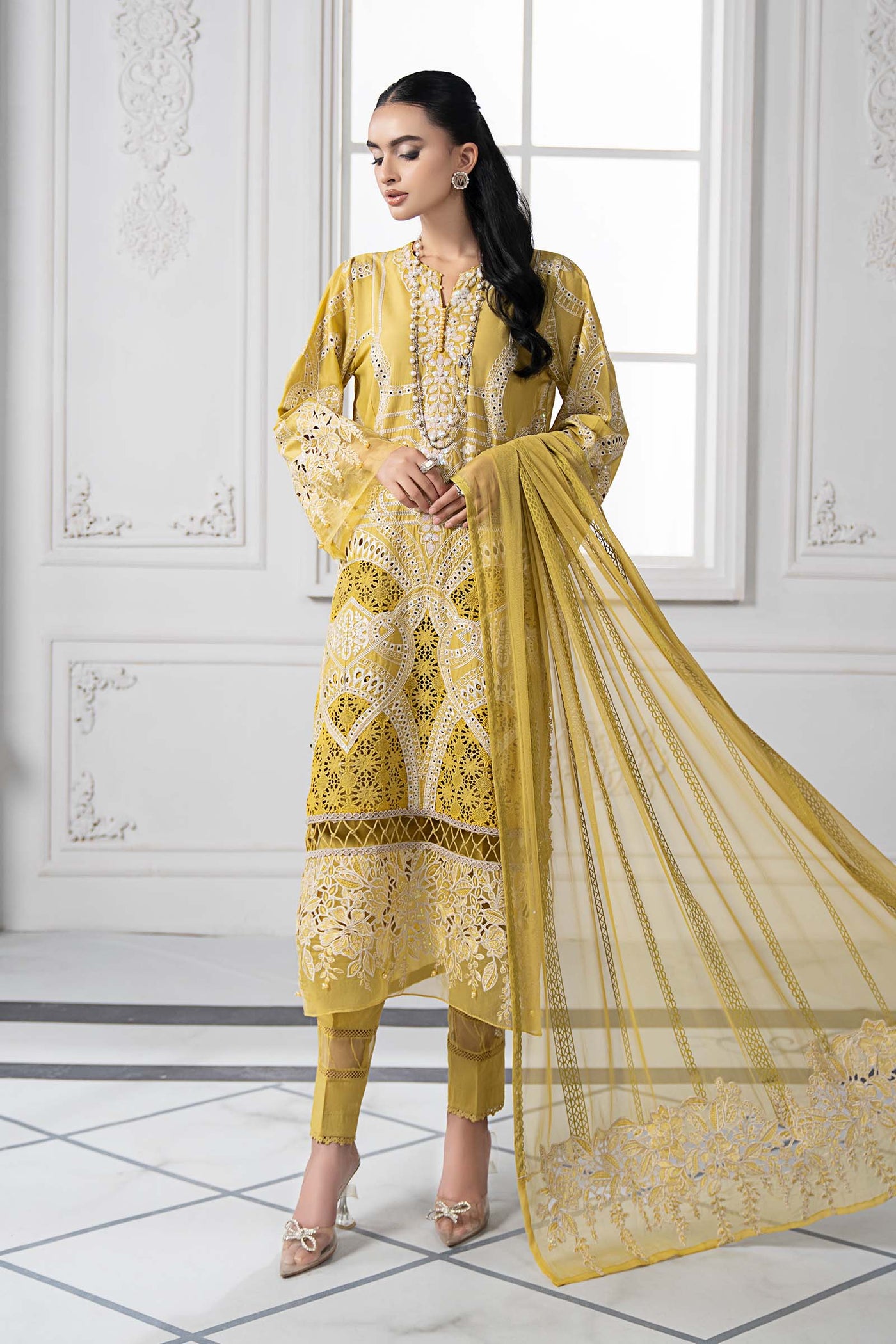 3 Piece Embroidered Lawn Suit | DS-2512-A