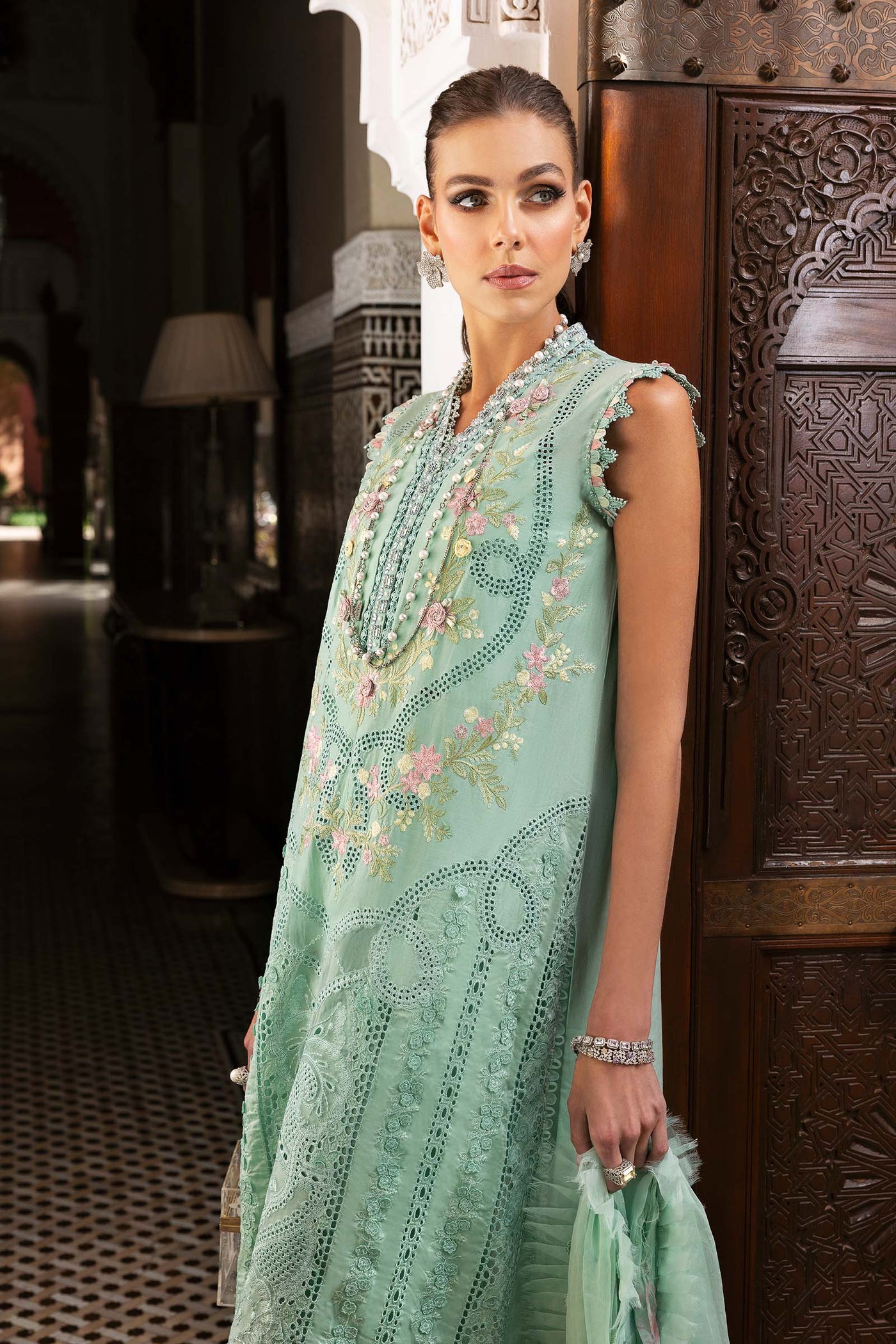 3 Piece Unstitched Embroidered Lawn Suit | D-2514-A