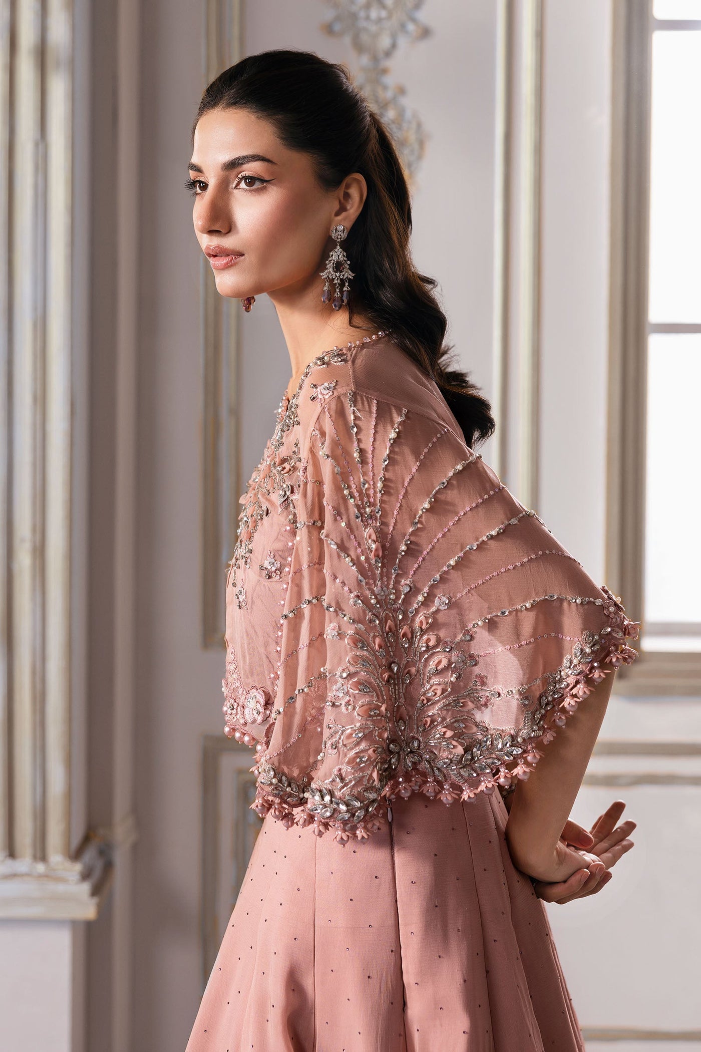 Unstitched Embroidered Chiffon Saree | BD-3001