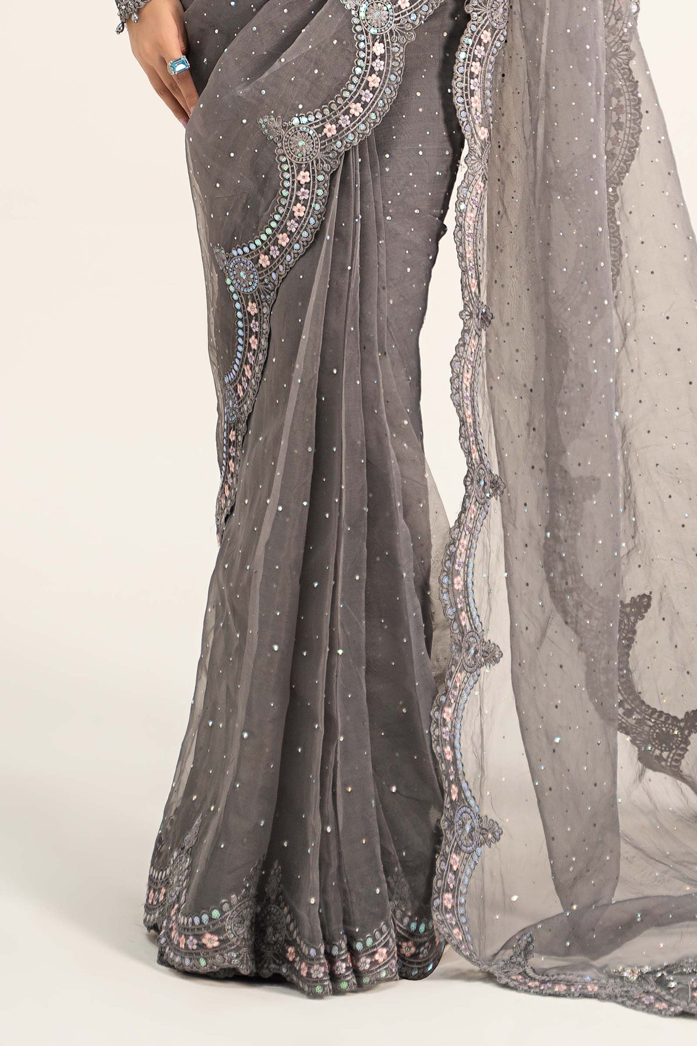 Embroidered Organza Saree | BDS-2902