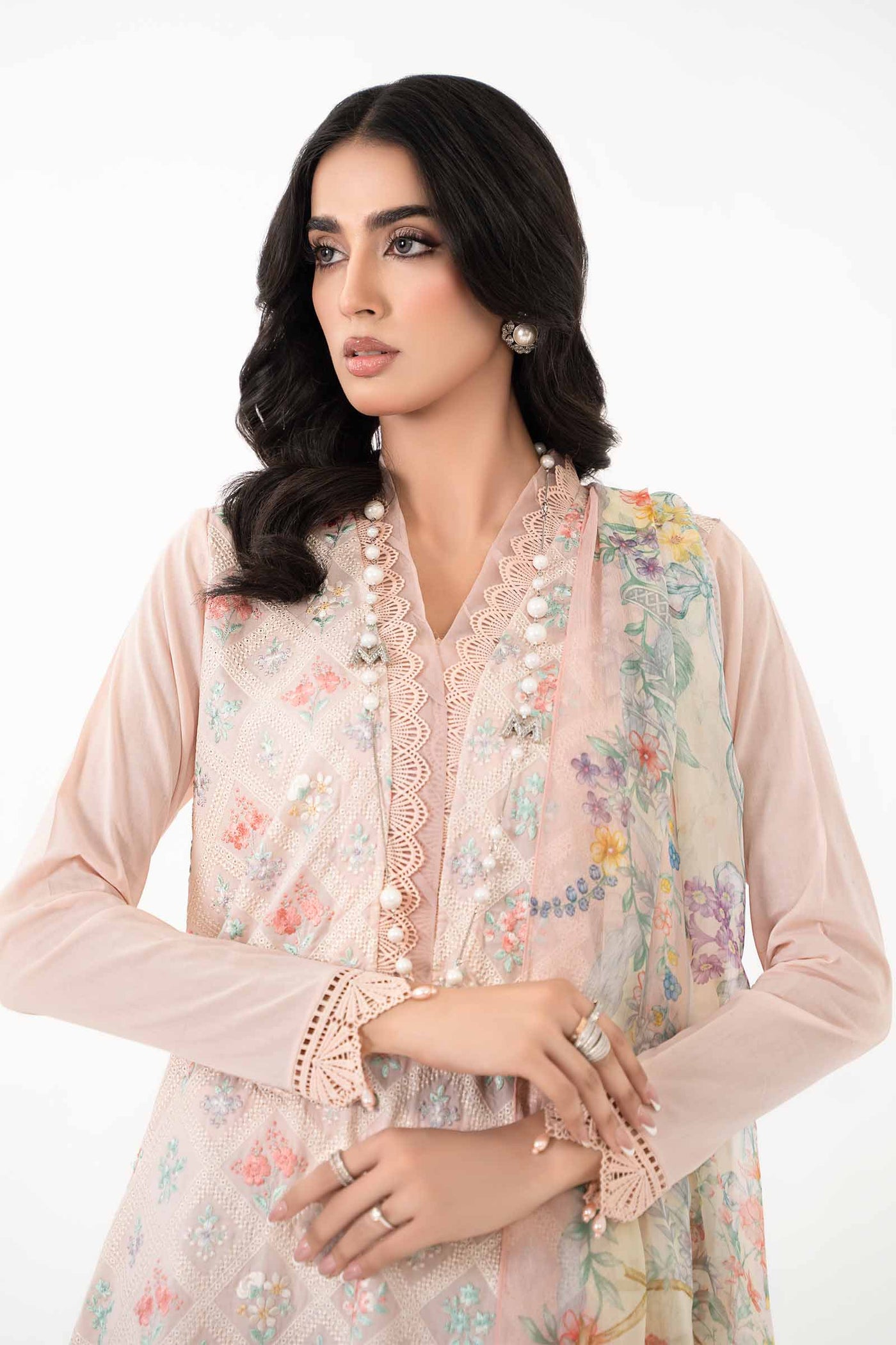 3 Piece Embroidered Lawn Suit | MPS-2203-B