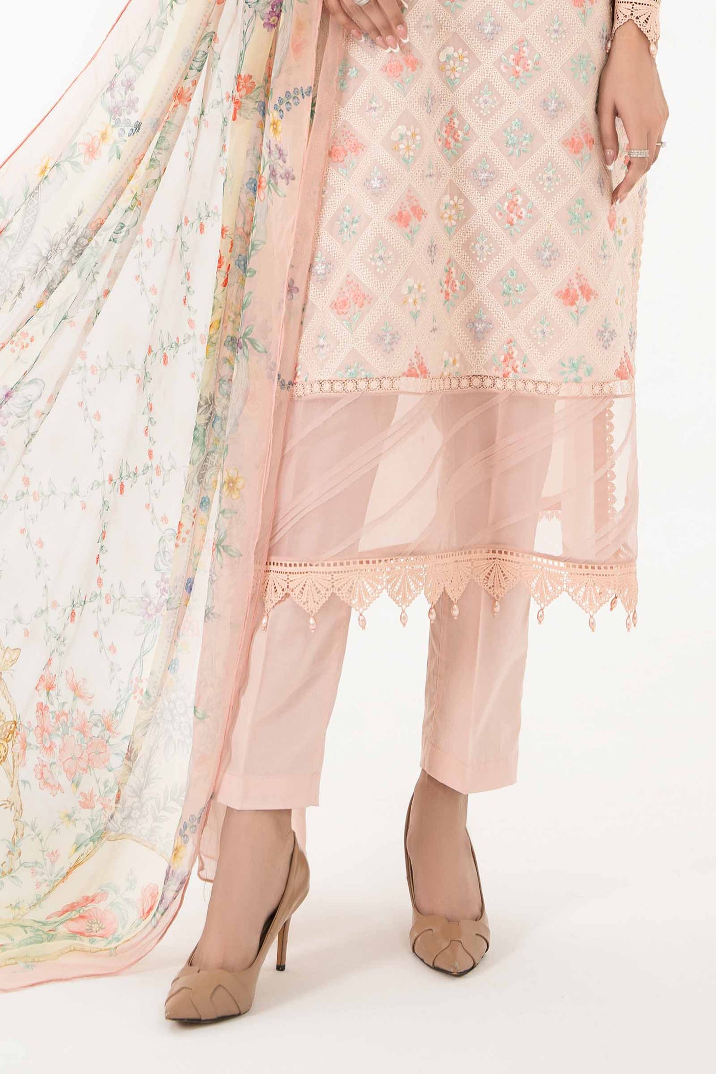 3 Piece Embroidered Lawn Suit | MPS-2203-B