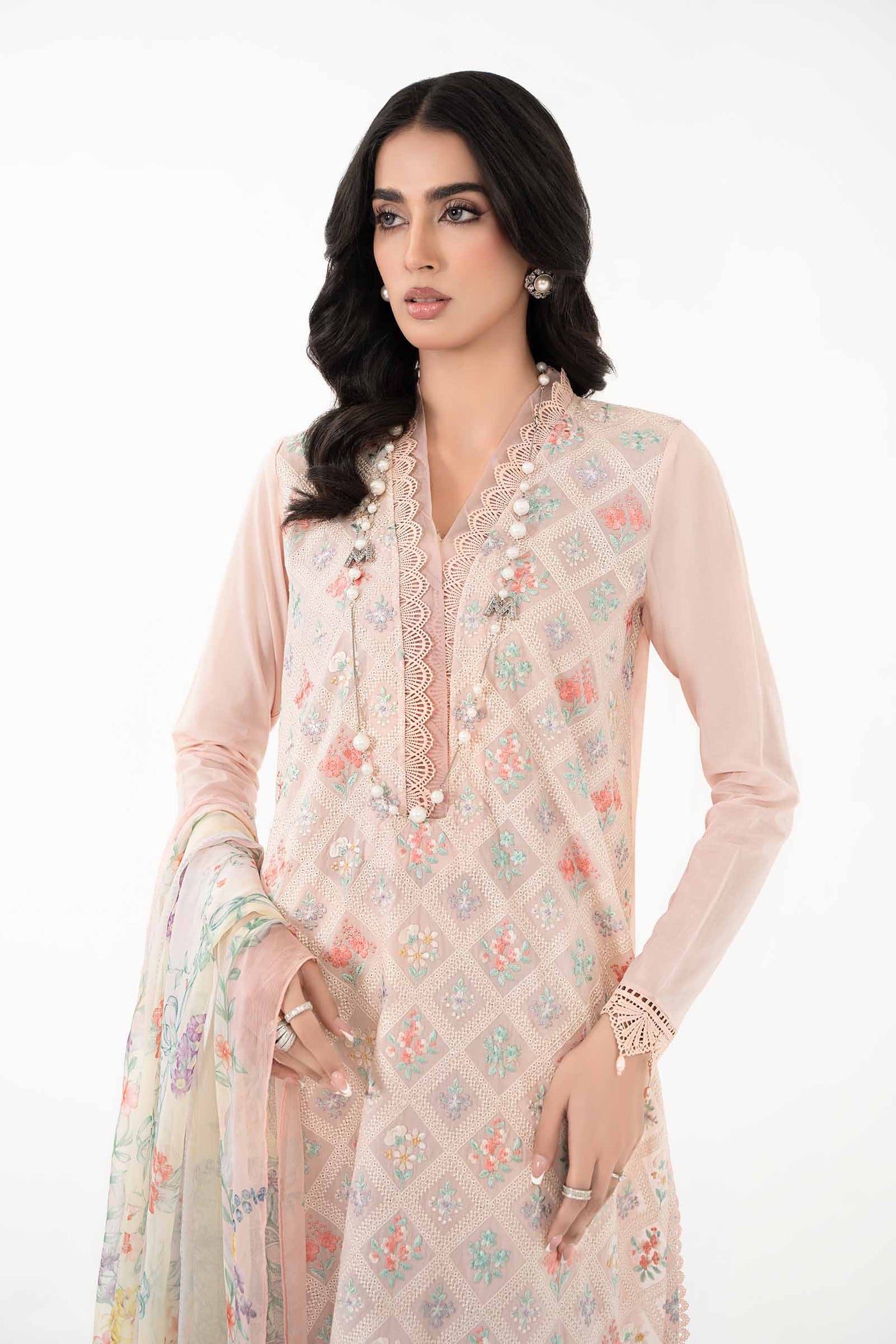 3 Piece Embroidered Lawn Suit | MPS-2203-B