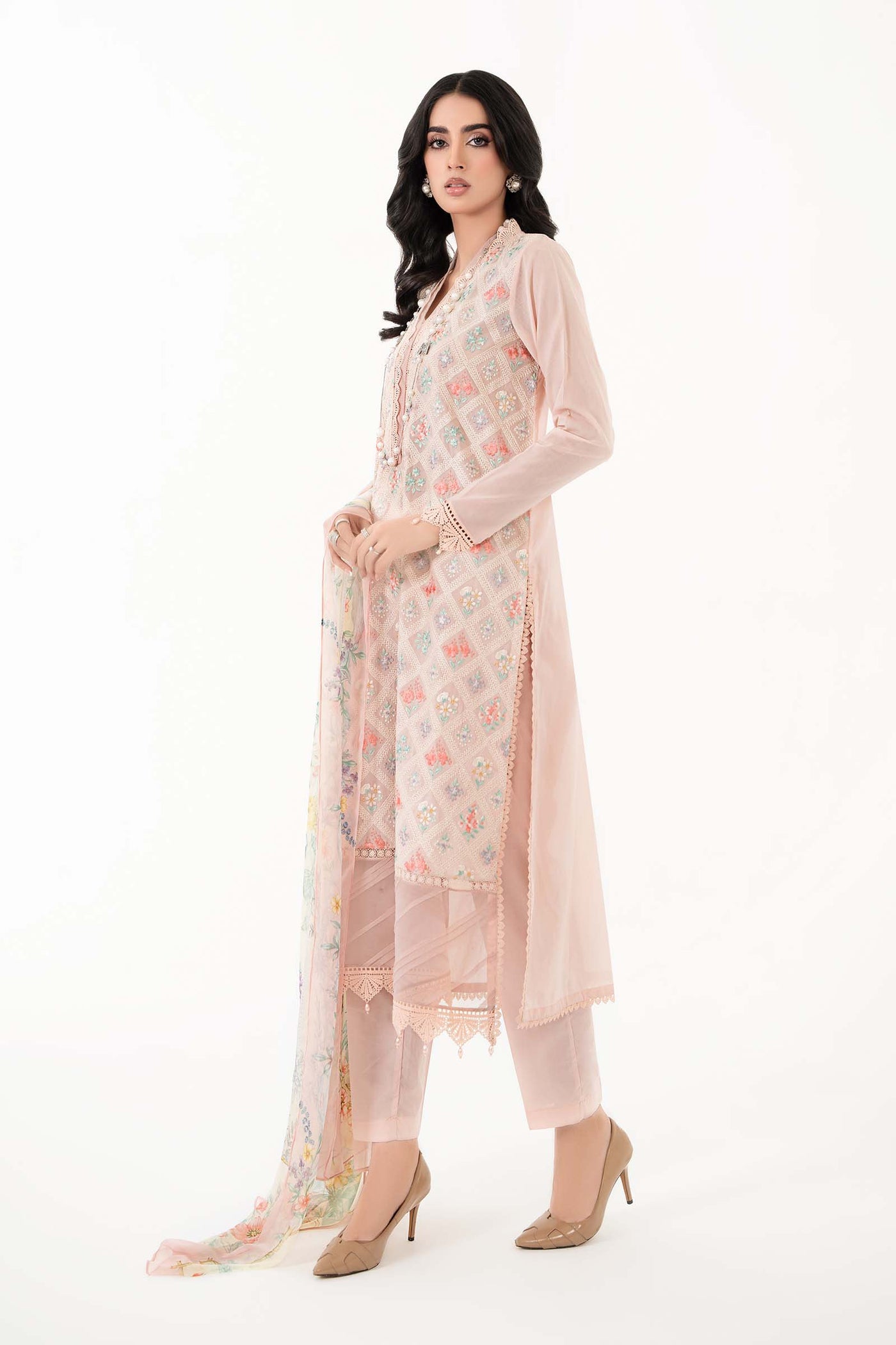 3 Piece Embroidered Lawn Suit | MPS-2203-B