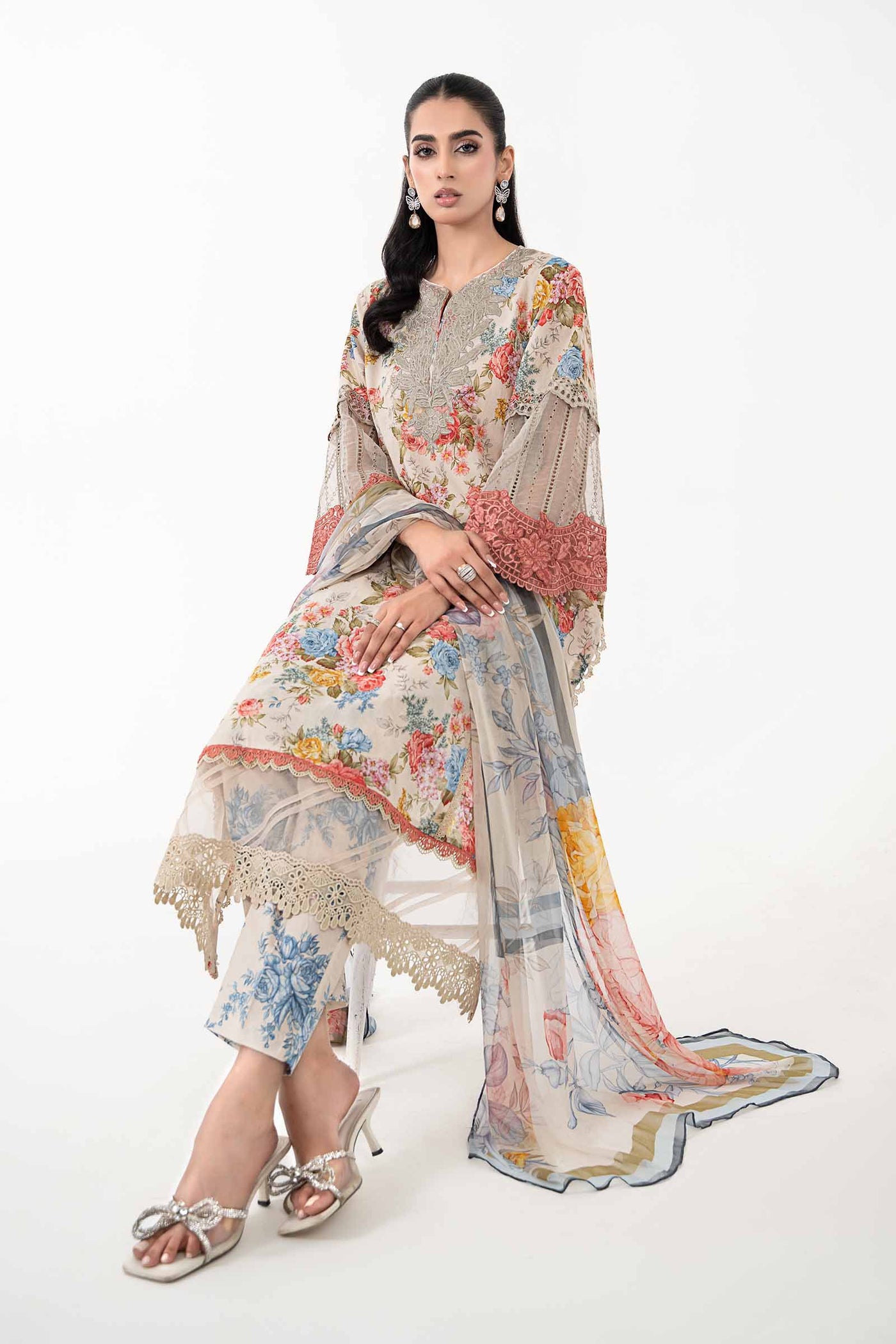 3 Piece Printed Lawn Suit | MPS-2204-A