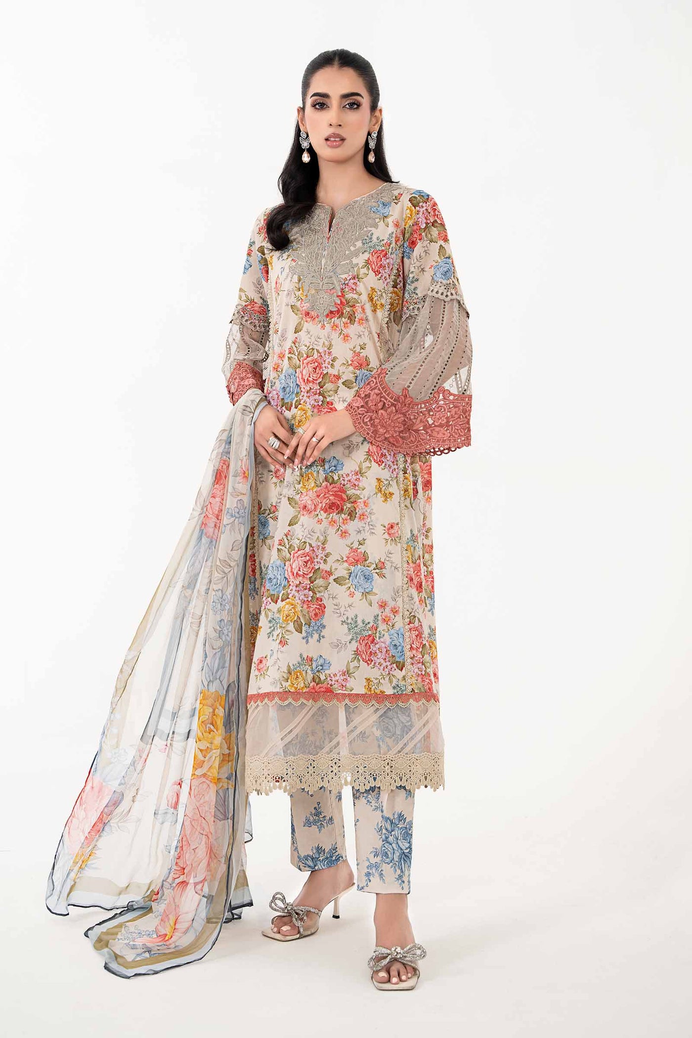 3 Piece Printed Lawn Suit | MPS-2204-A