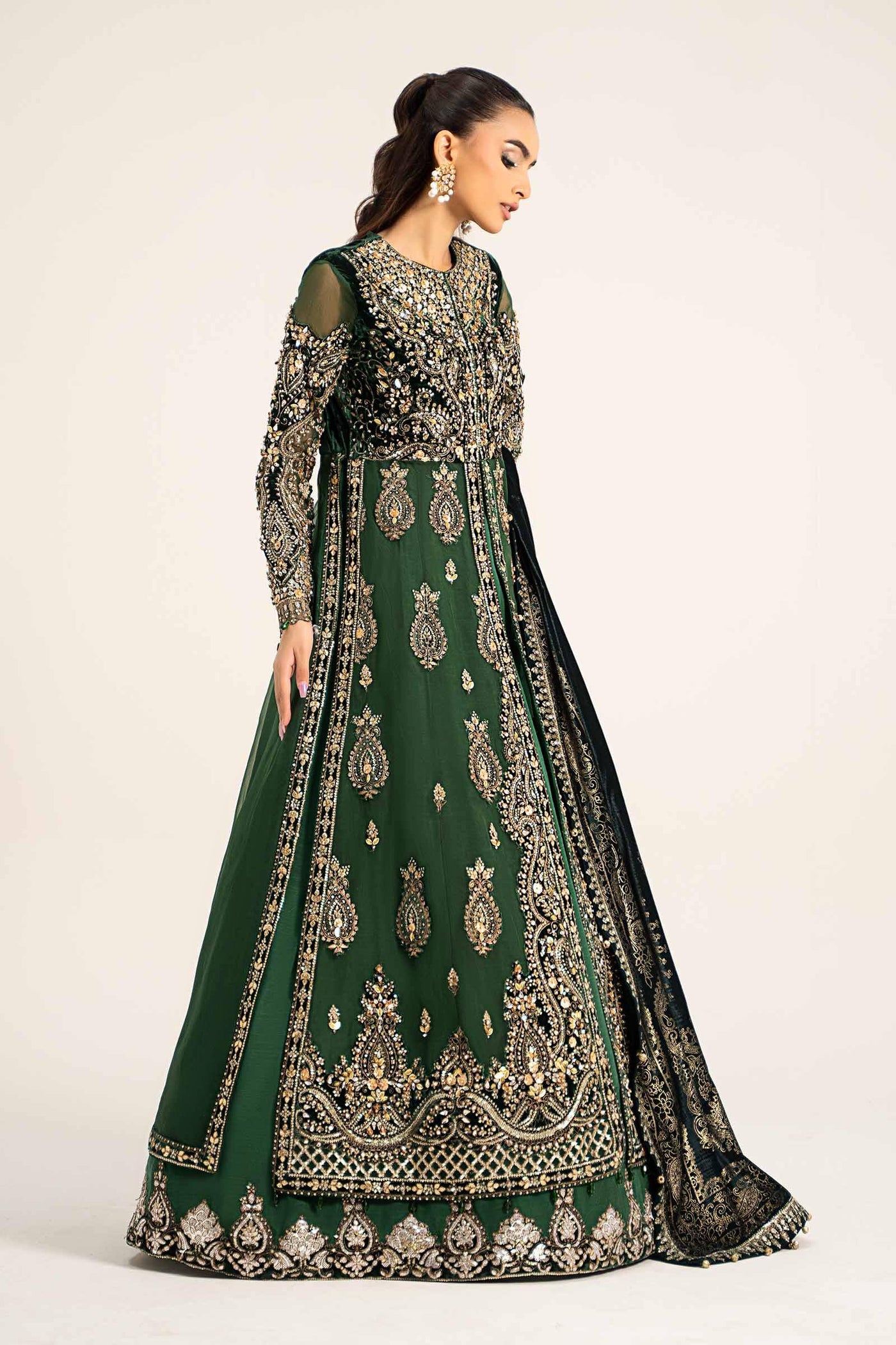 3 Piece Embroidered Organza Suit | BDS-2904