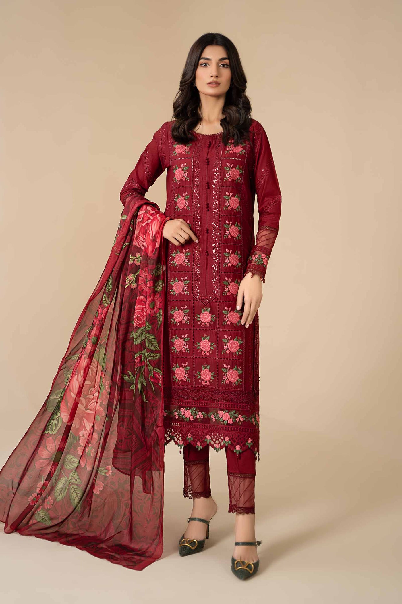 3 Piece Embroidered Lawn Suit | ELS-24-05