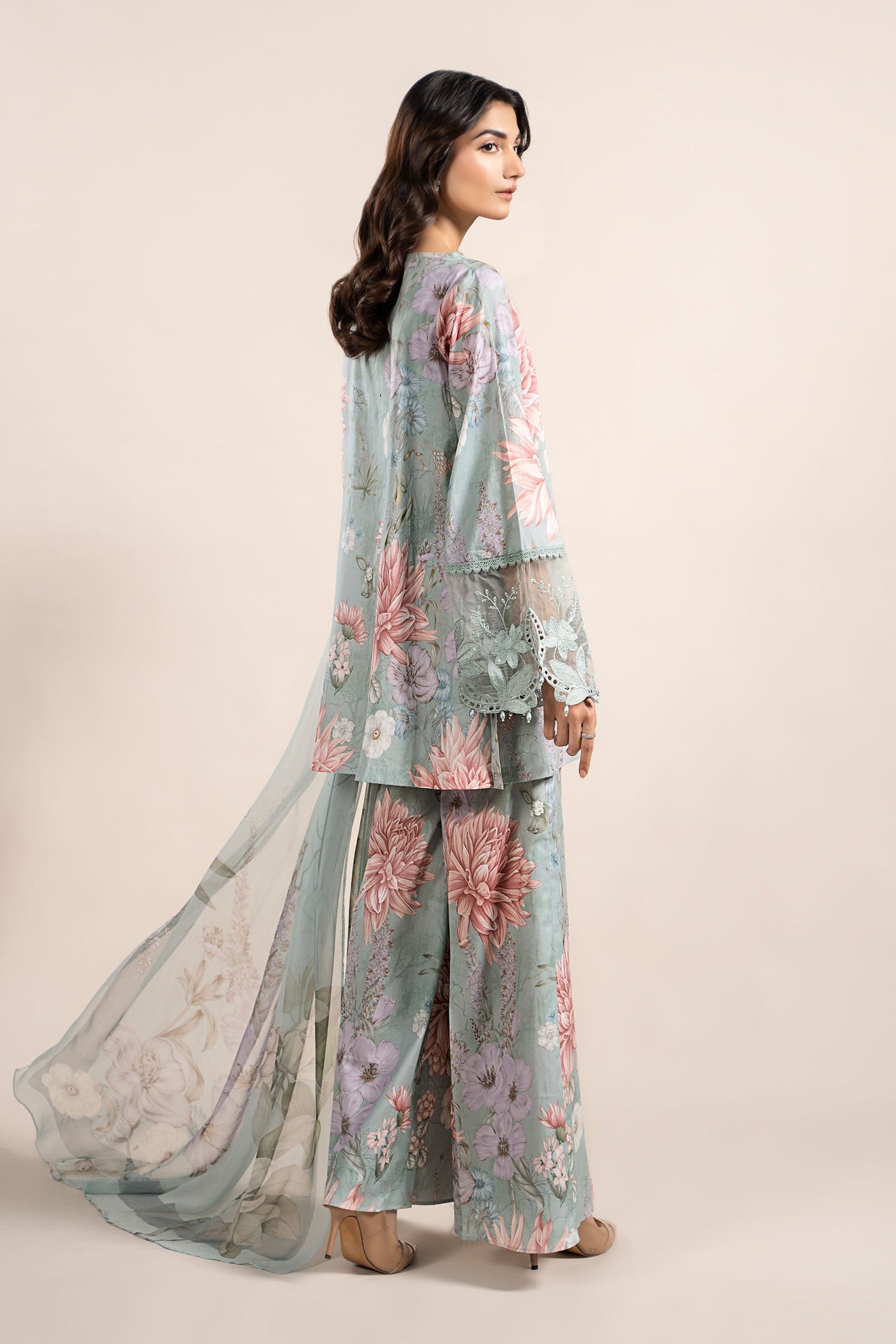 3 Piece Printed Cambric Suit | MPS-2306-A