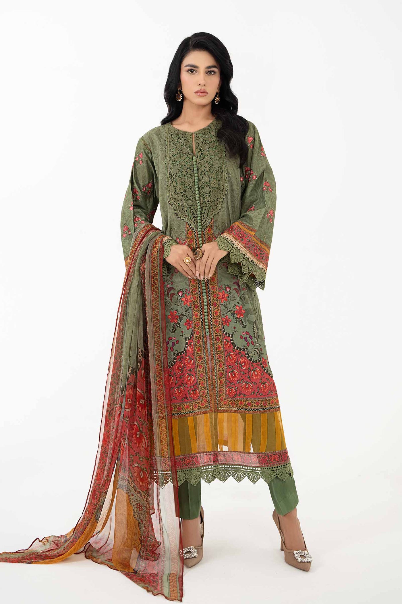 3 Piece Printed Lawn Suit | MPS-2206-A