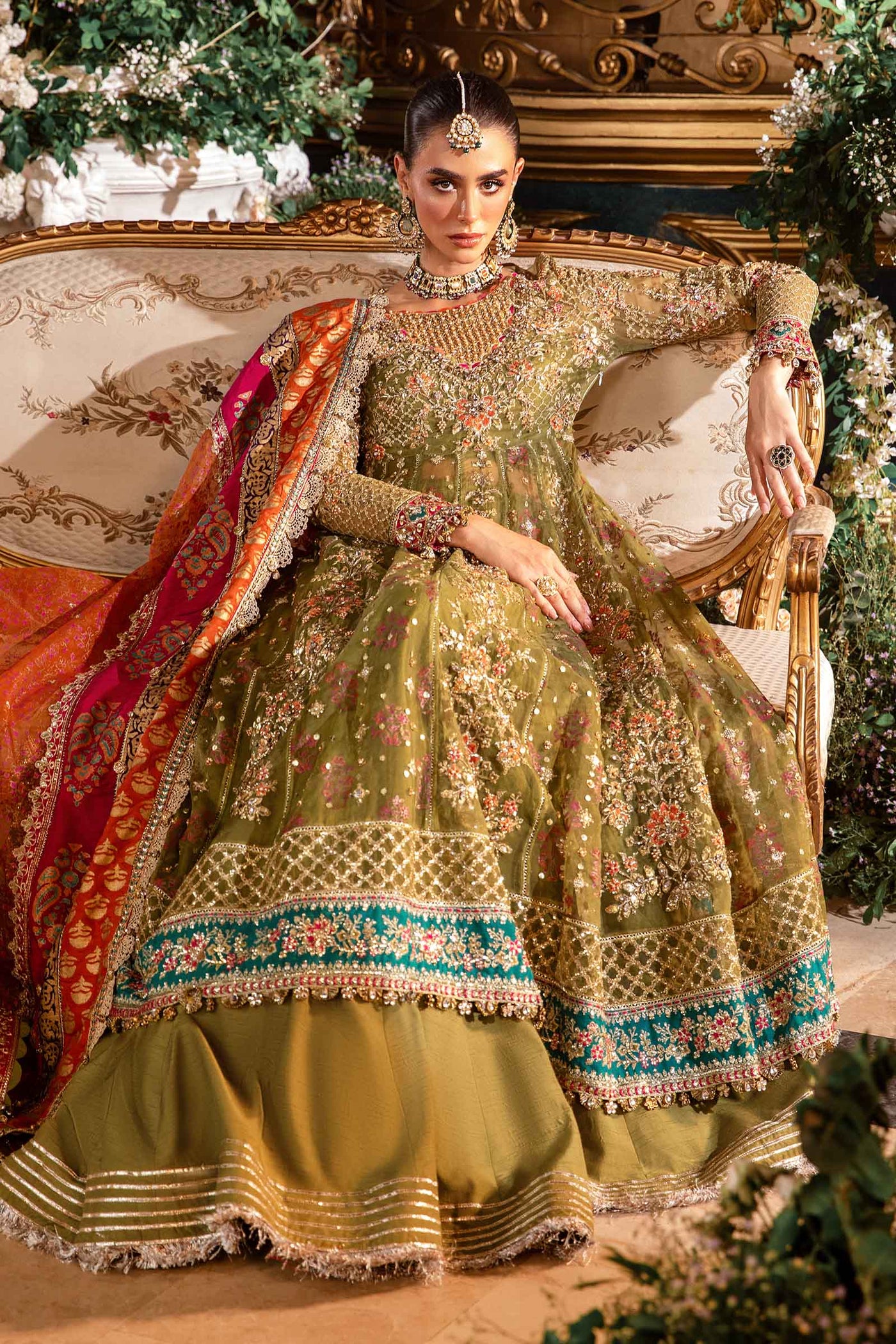 3 Piece Unstitched Embroidered Organza Suit | BD-2906