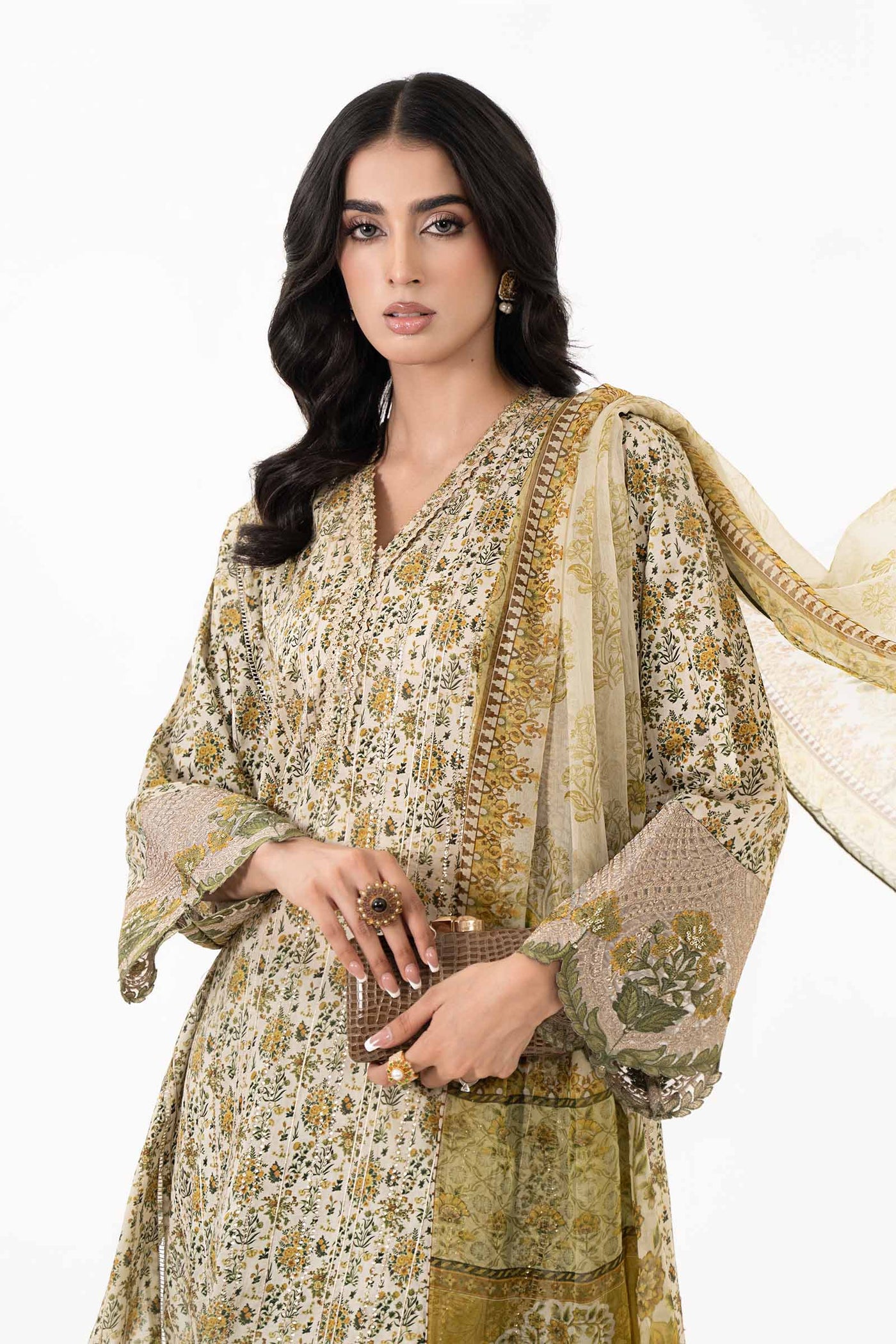 3 Piece Printed Lawn Suit | MPS-2207-A