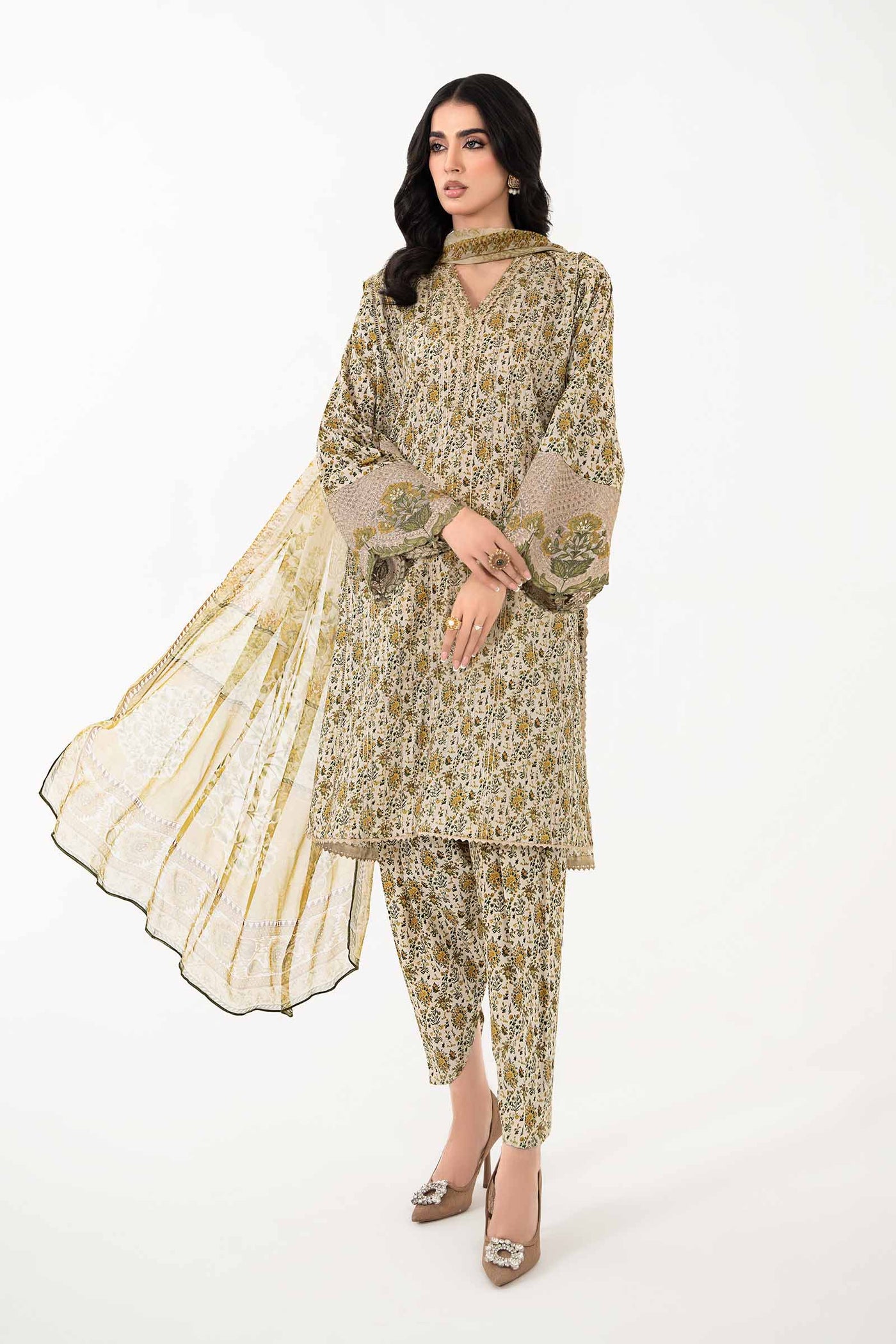 3 Piece Printed Lawn Suit | MPS-2207-A