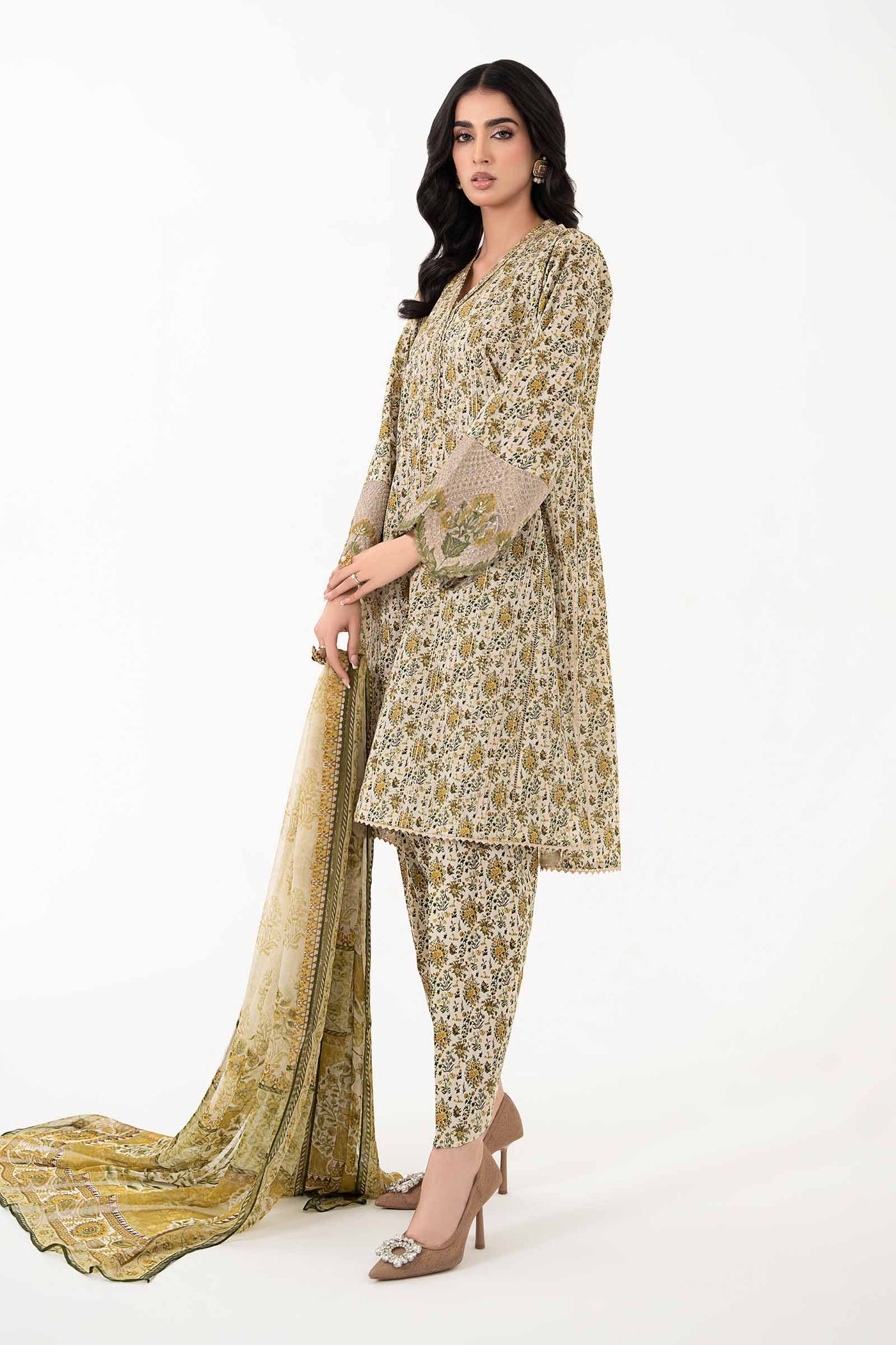 3 Piece Printed Lawn Suit | MPS-2207-A