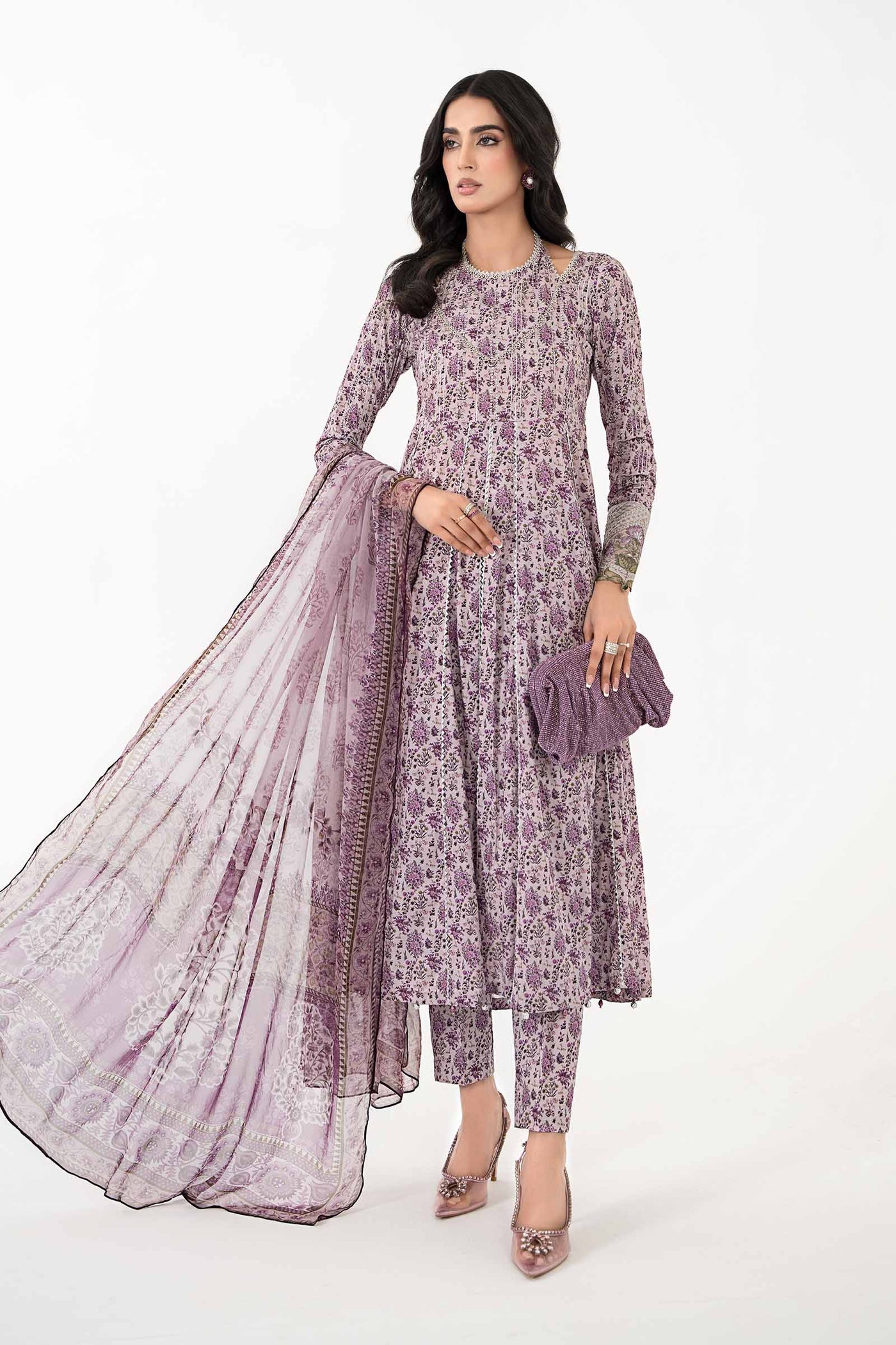 3 Piece Printed Lawn Suit | MPS-2207-B