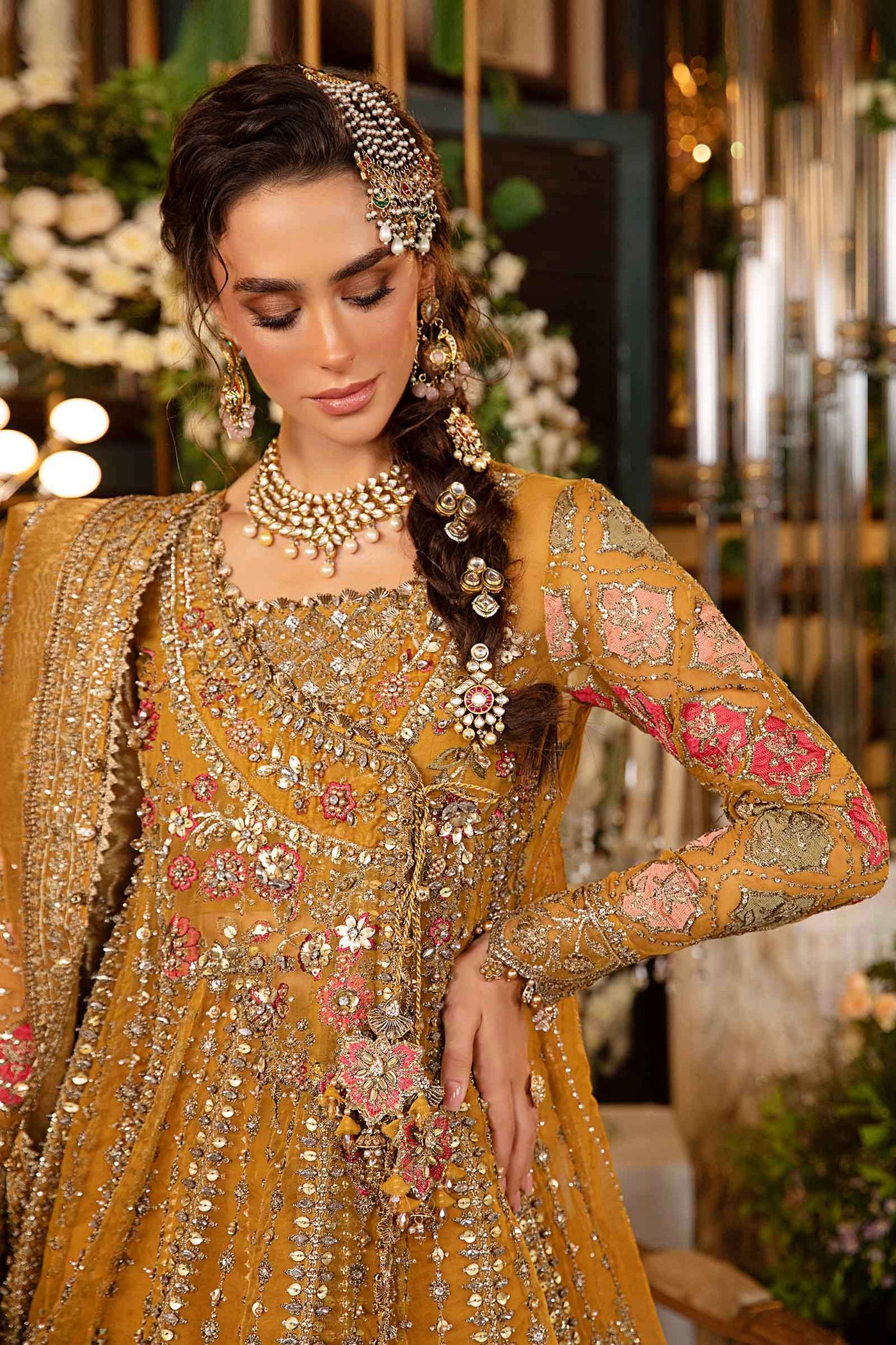 3 Piece Unstitched Embroidered Organza Suit | BD-2907