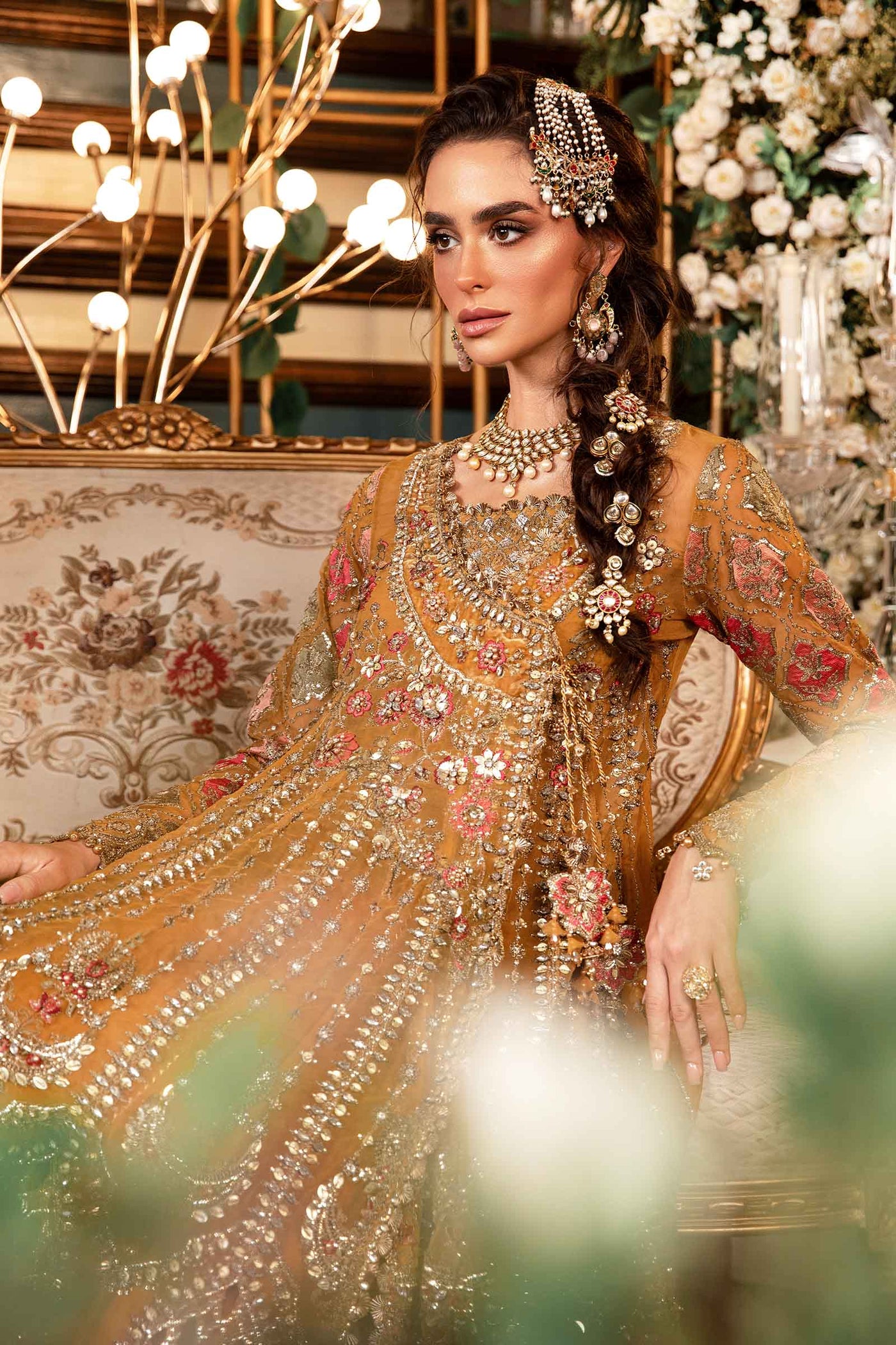 3 Piece Unstitched Embroidered Organza Suit | BD-2907