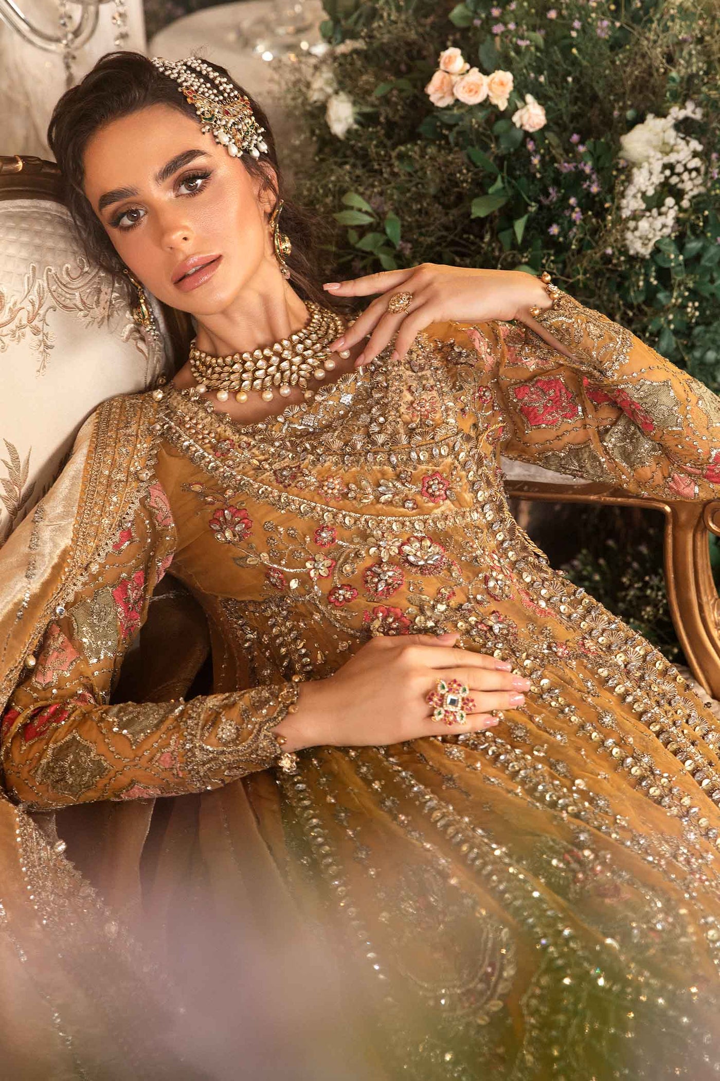 3 Piece Unstitched Embroidered Organza Suit | BD-2907