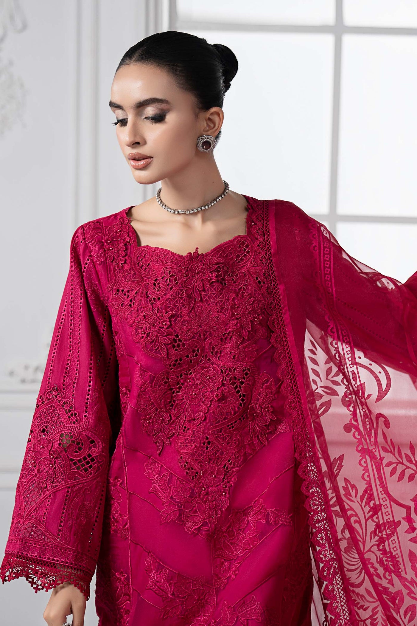 3 Piece Embroidered Lawn Suit | DS-2508-A