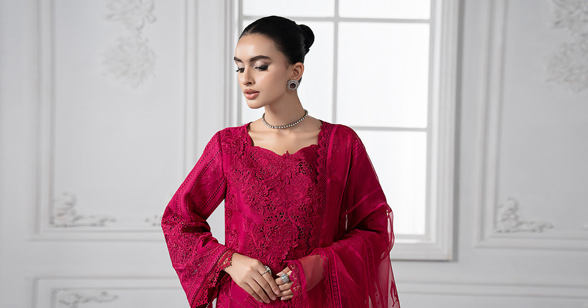 3 Piece Embroidered Lawn Suit | DS-2508-A