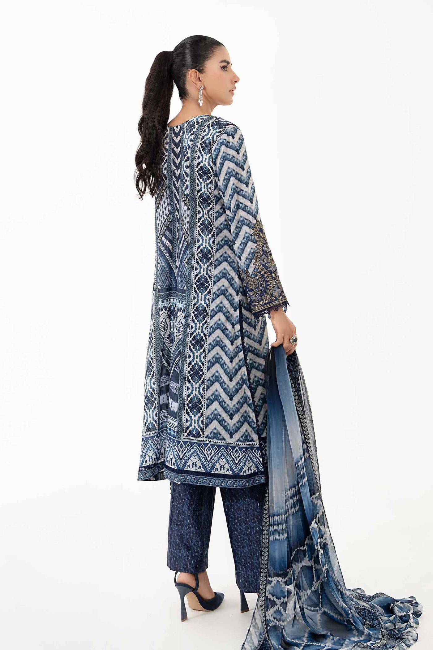 3 Piece Printed Lawn Suit | MPS-2208-B