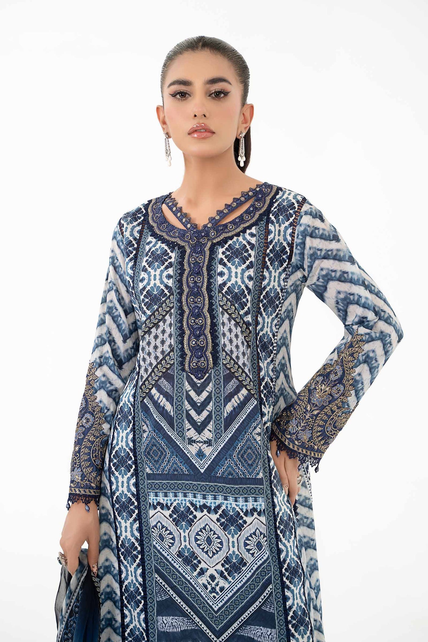 3 Piece Printed Lawn Suit | MPS-2208-B