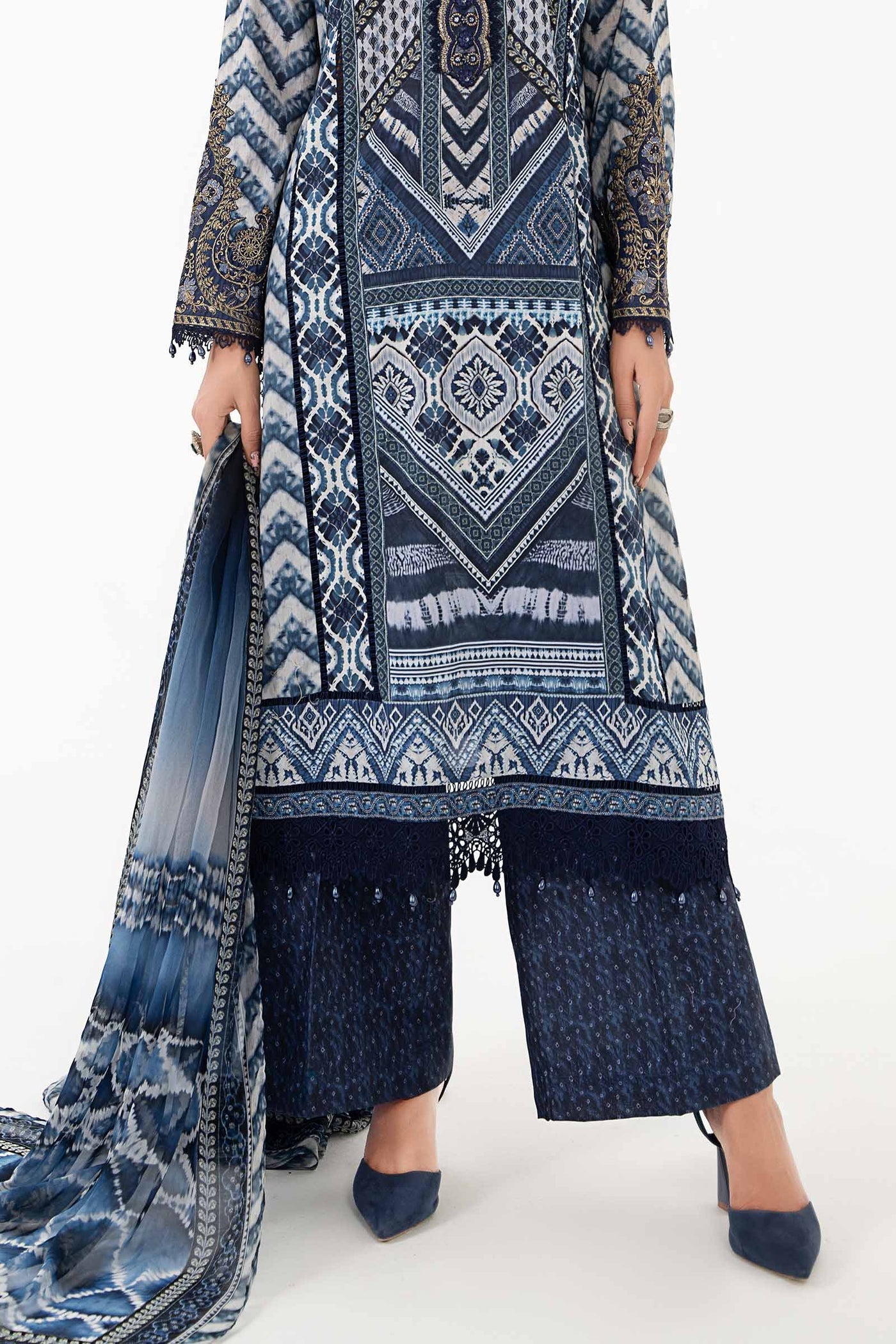 3 Piece Printed Lawn Suit | MPS-2208-B