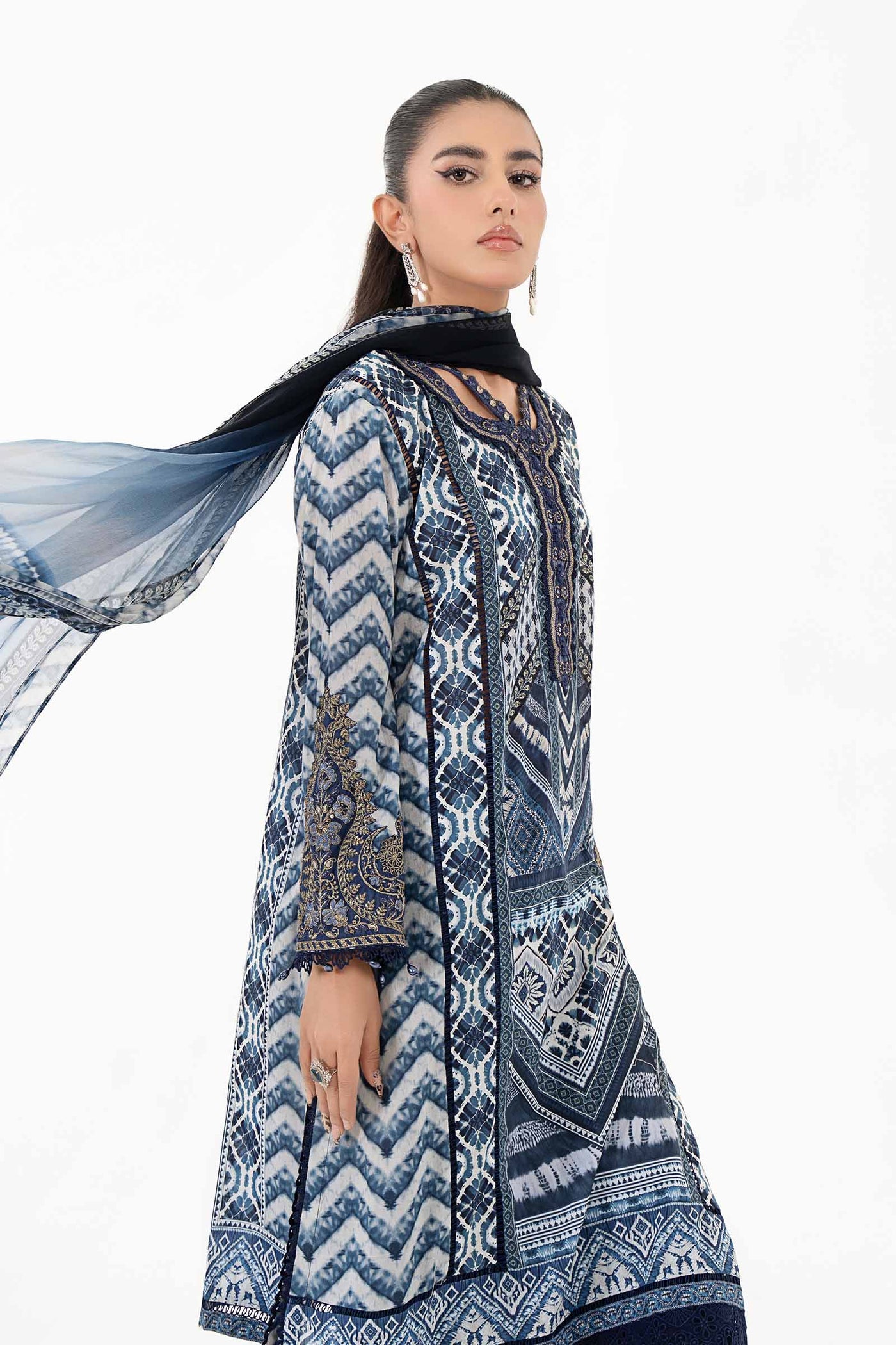 3 Piece Printed Lawn Suit | MPS-2208-B